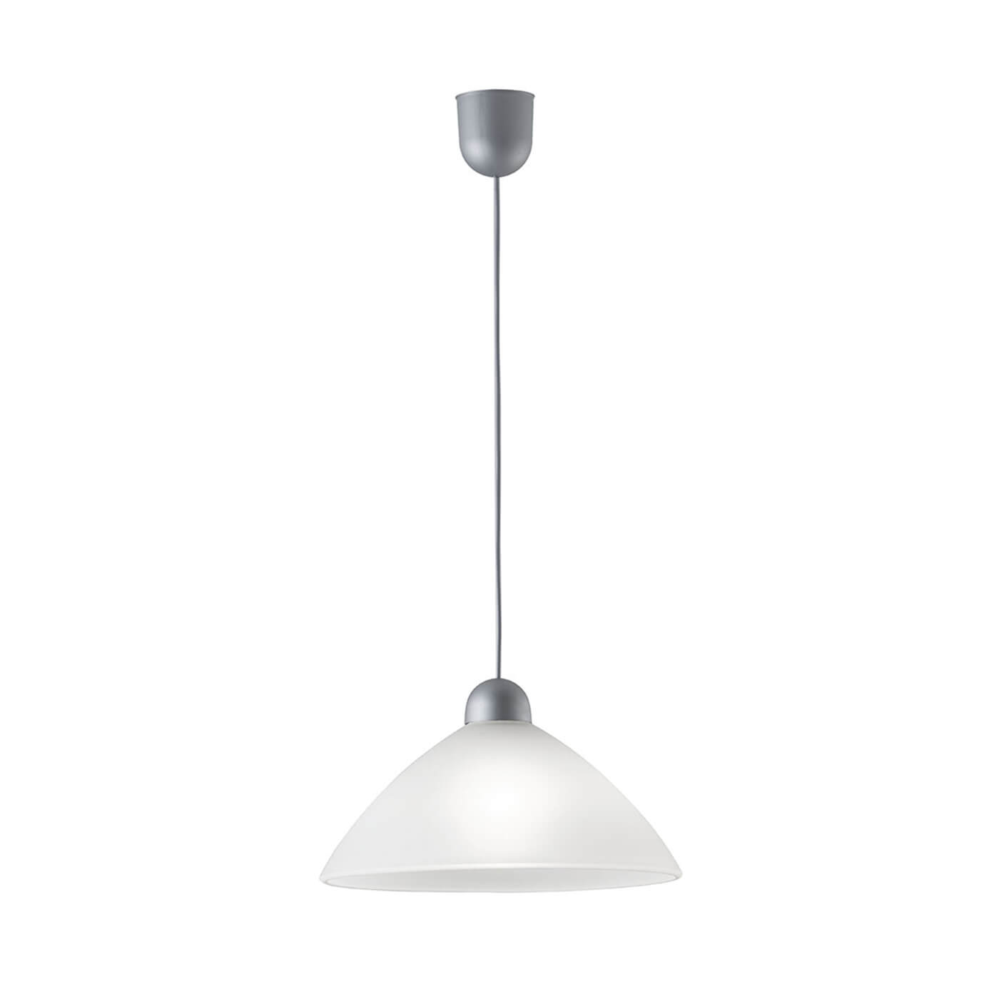 Cauti un pendul TZELI cu abajur alb de sticla, design elegant, minimalist, pentru living, dining sau dormitor din colectia de lustre si candelabre Domicilio?