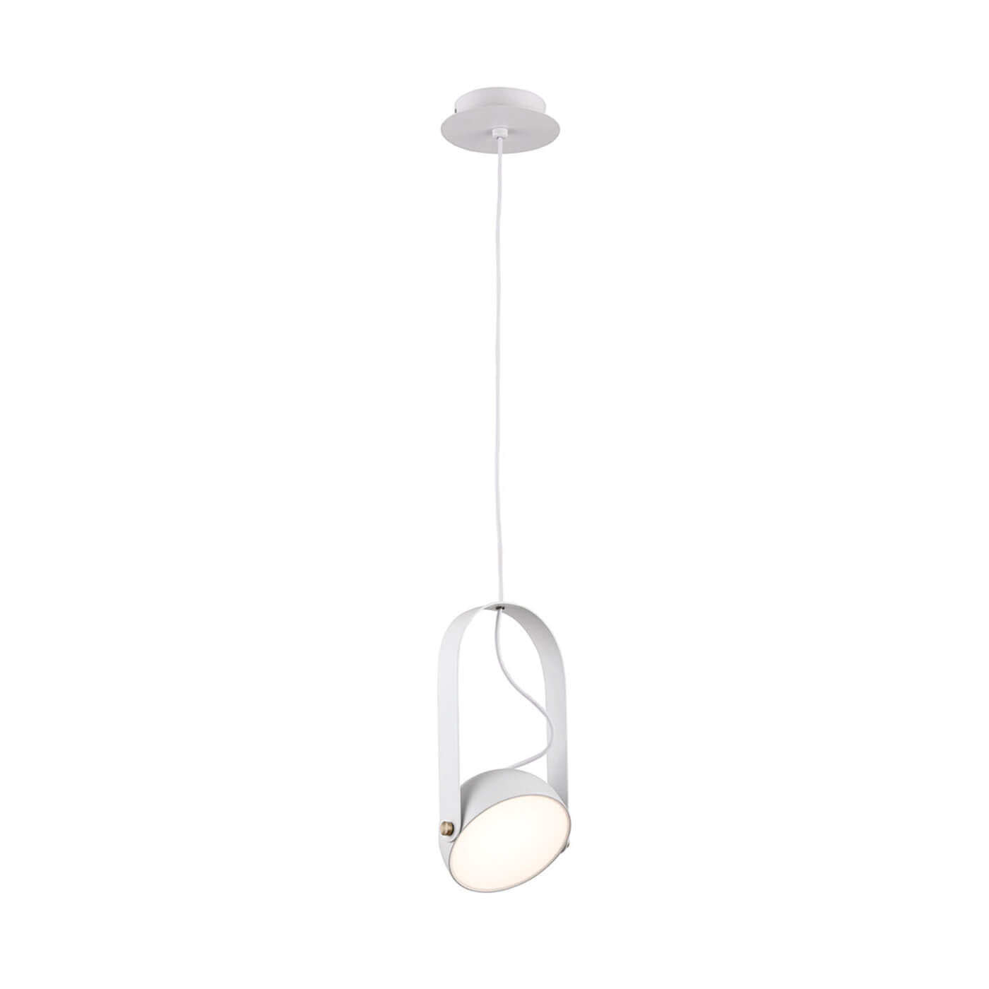 Cauti un pendul alb HEMI cu LED 6W, design modern, elegant, pentru living, dining sau dormitor din colectia de lustre si candelabre Domicilio?