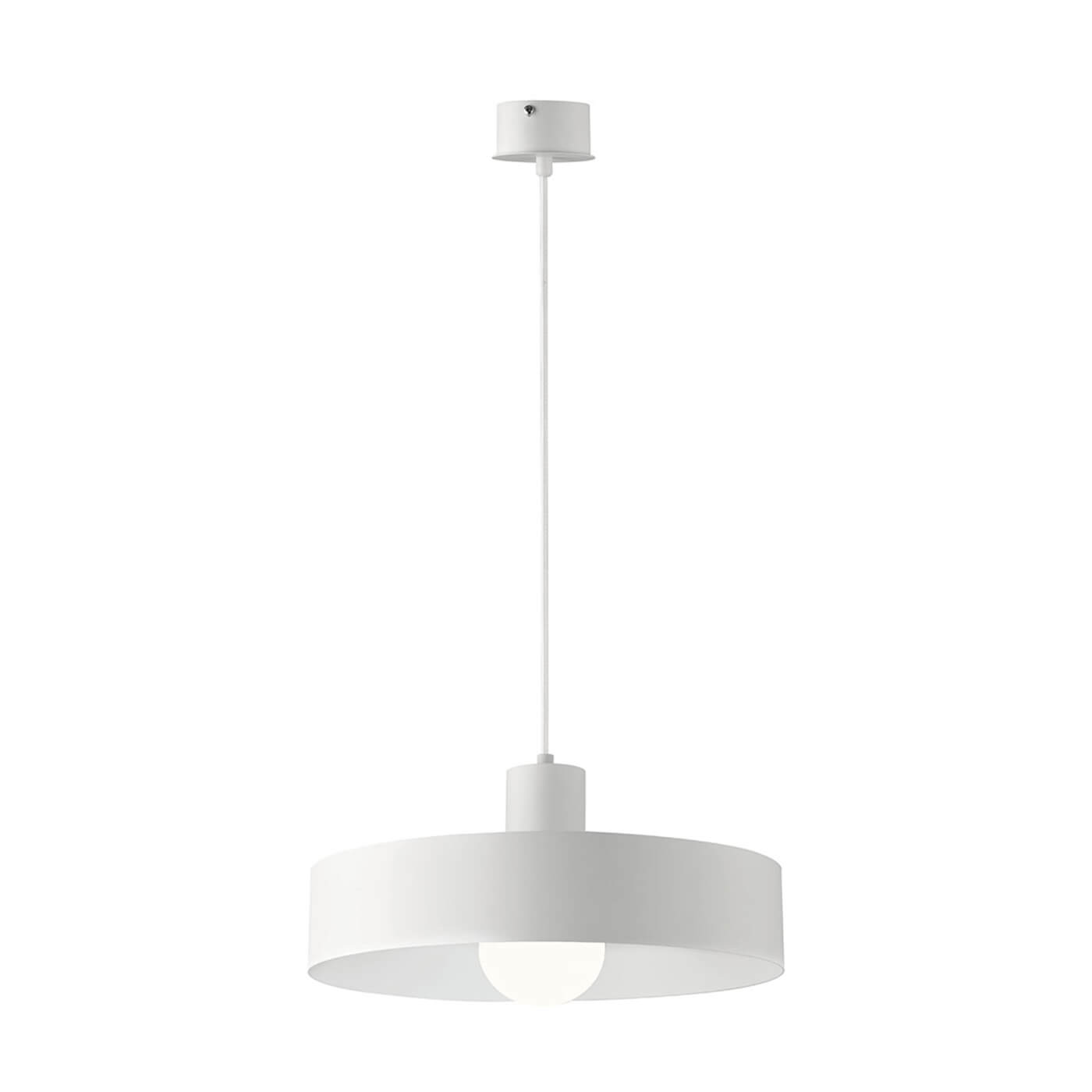 Cauti un pendul alb NORTON S2 din metal, design elegant, modern, pentru living, dining sau dormitor?