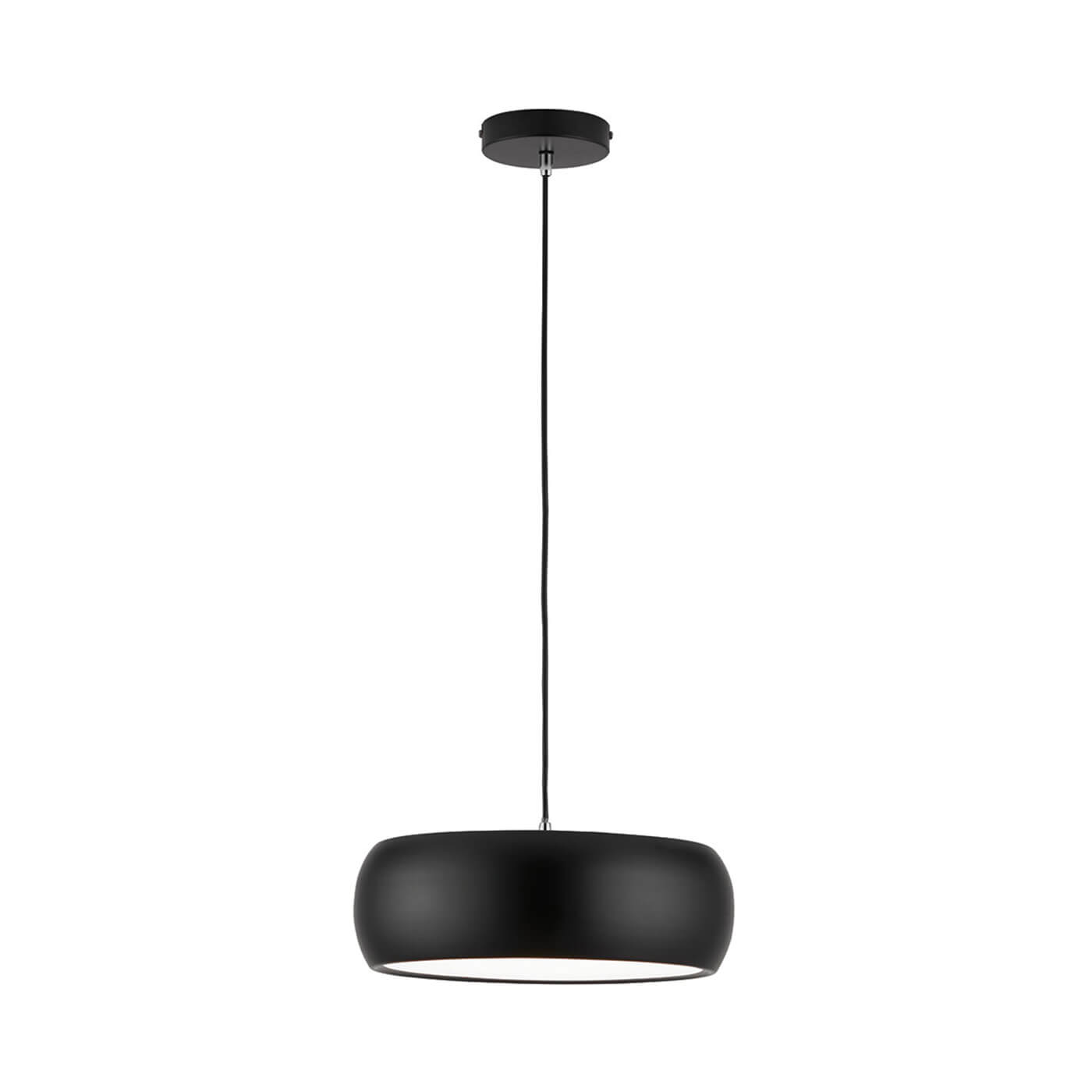 Pendul negru din metal SALI cu LED 24W, design modern, minimalist