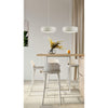 Cauti un pendul alb din metal SALI cu LED 24W, design modern, minimalist, pentru living, dining sau dormitor?
