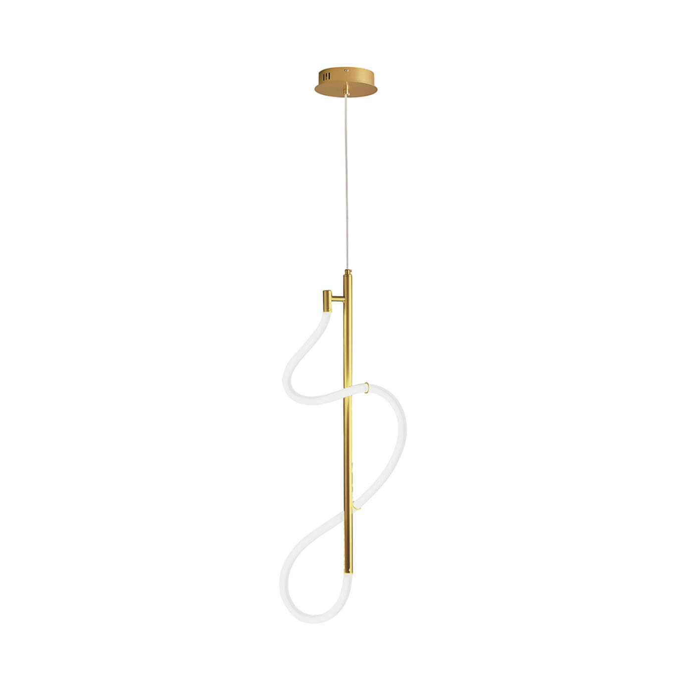 Cauti un pendul auriu ANNETE din metal cu LED 30W, design modern, elegant, pentru living, dining sau dormitor din colectia de lustre si candelabre Domicilio?
