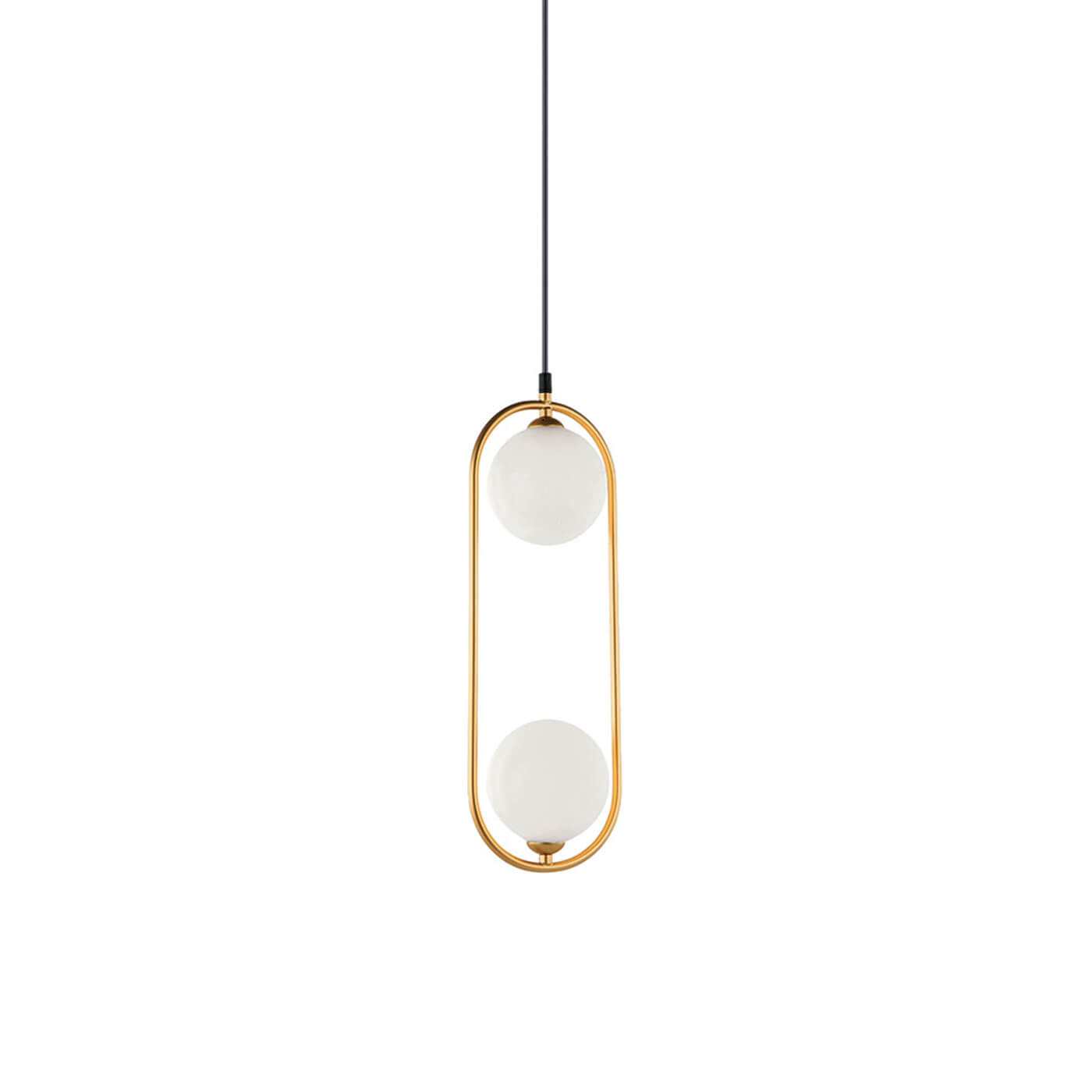 Cauti un pendul auriu FANCY din metal si cu globuri de sticla, design modern, pentru living, dining sau dormitor din colectia de lustre si candelabre Domicilio?