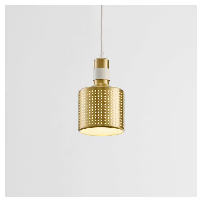 Pendul auriu GAS S1 cu detaliu alb pentru dormitor