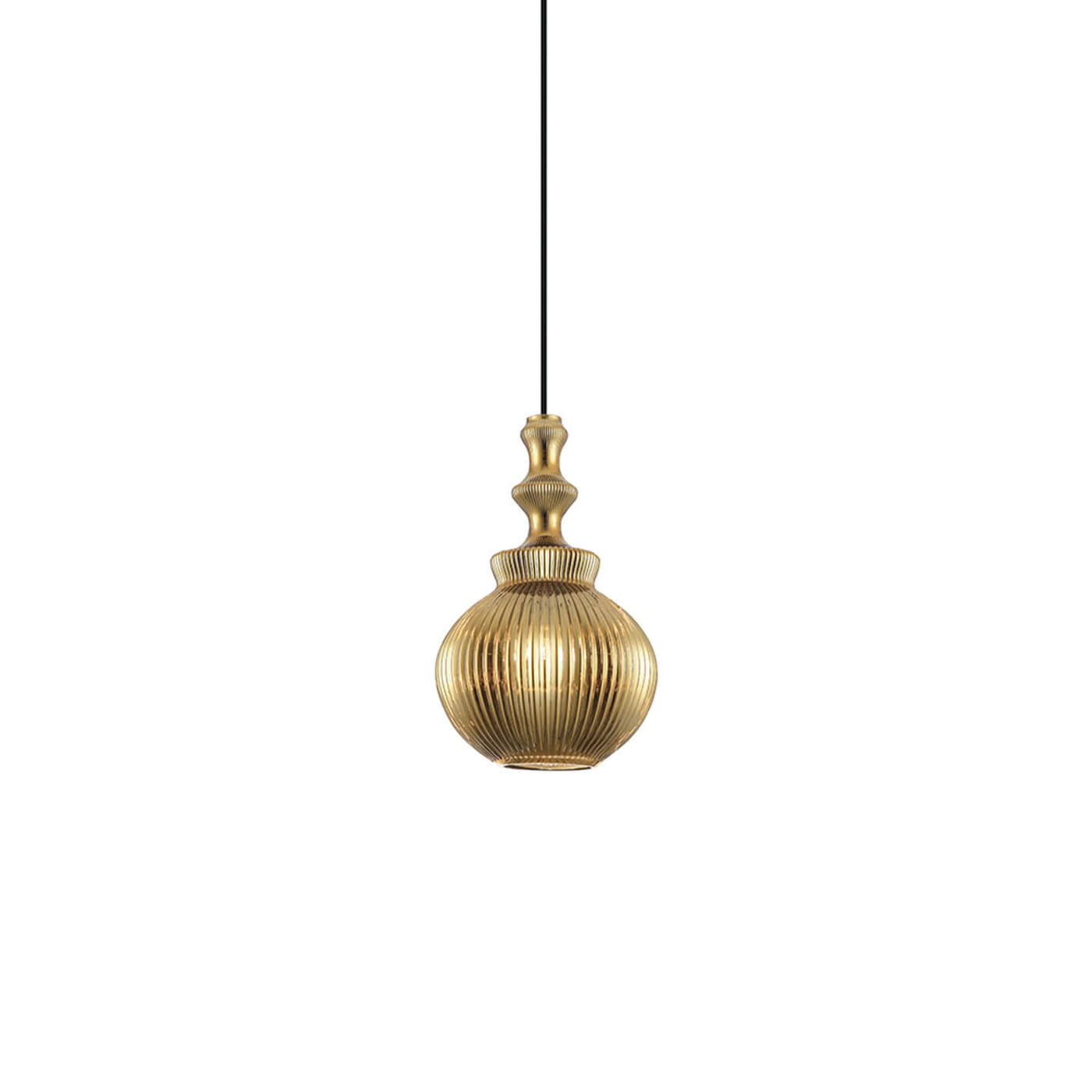 Cauti un pendul auriu JAKARTA 18 cu abajur din sticla, design modern, minimalist, pentru living, dining sau dormitor din colectia de lustre si candelabre Domicilio?