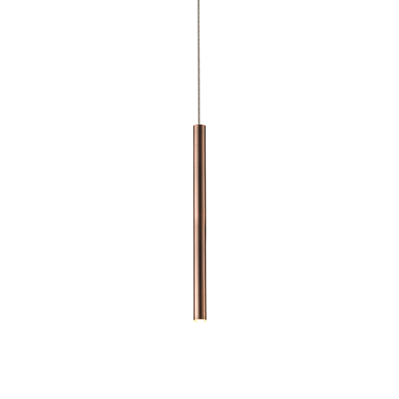 Cauti un pendul cuprat ELLIOT cu LED 5W, design modern, pentru living, dining sau dormitor din colectia de lustre si candelabre Domicilio?