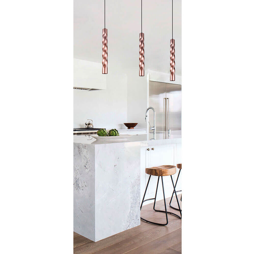 Cauti un pendul cuprat MARLEY din metal, design minimalist, modern, pentru living, dining sau dormitor din colectia de lustre si candelabre Domicilio?