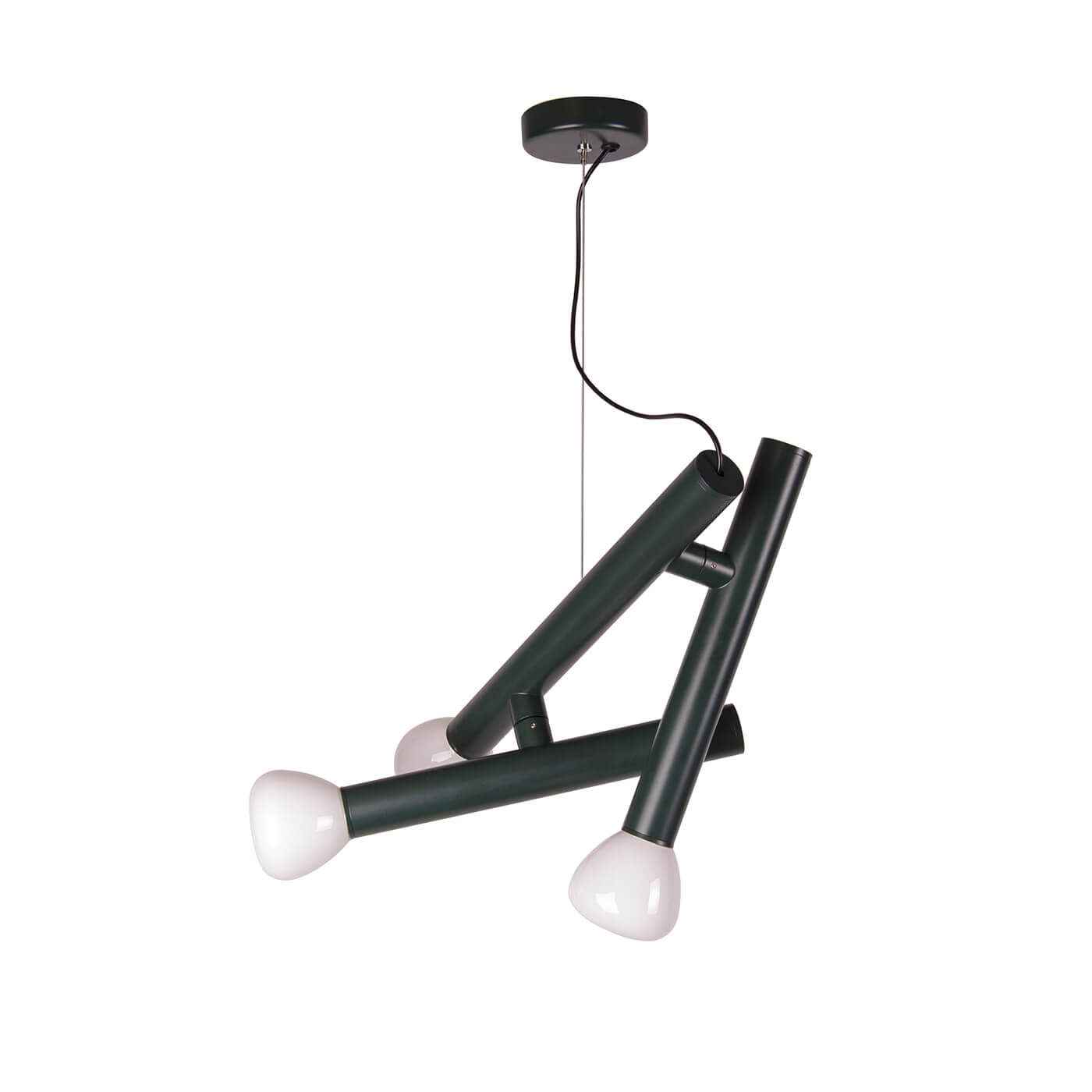 Pendul din metal TILLO S3 verde pentru living sau dining, din metal si sticla, pentru living