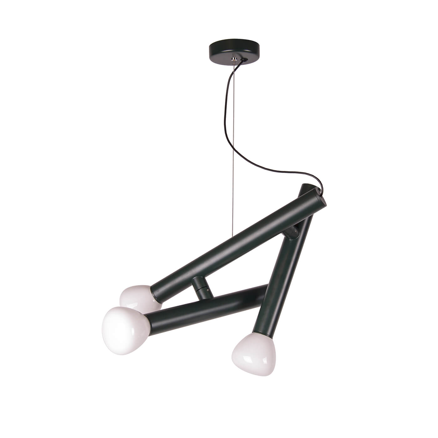 Pendul din metal TILLO S3 verde pentru living sau dining, din metal si sticla, pentru camera de zi