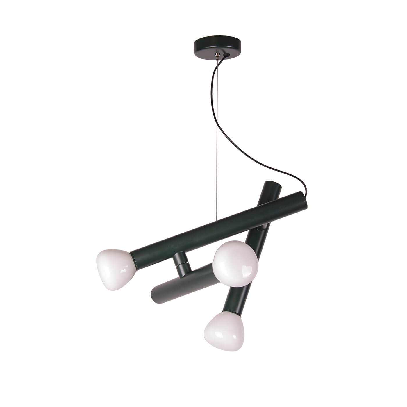 Pendul din metal TILLO S3 verde pentru living sau dining, din metal si sticla, pentru dormitor