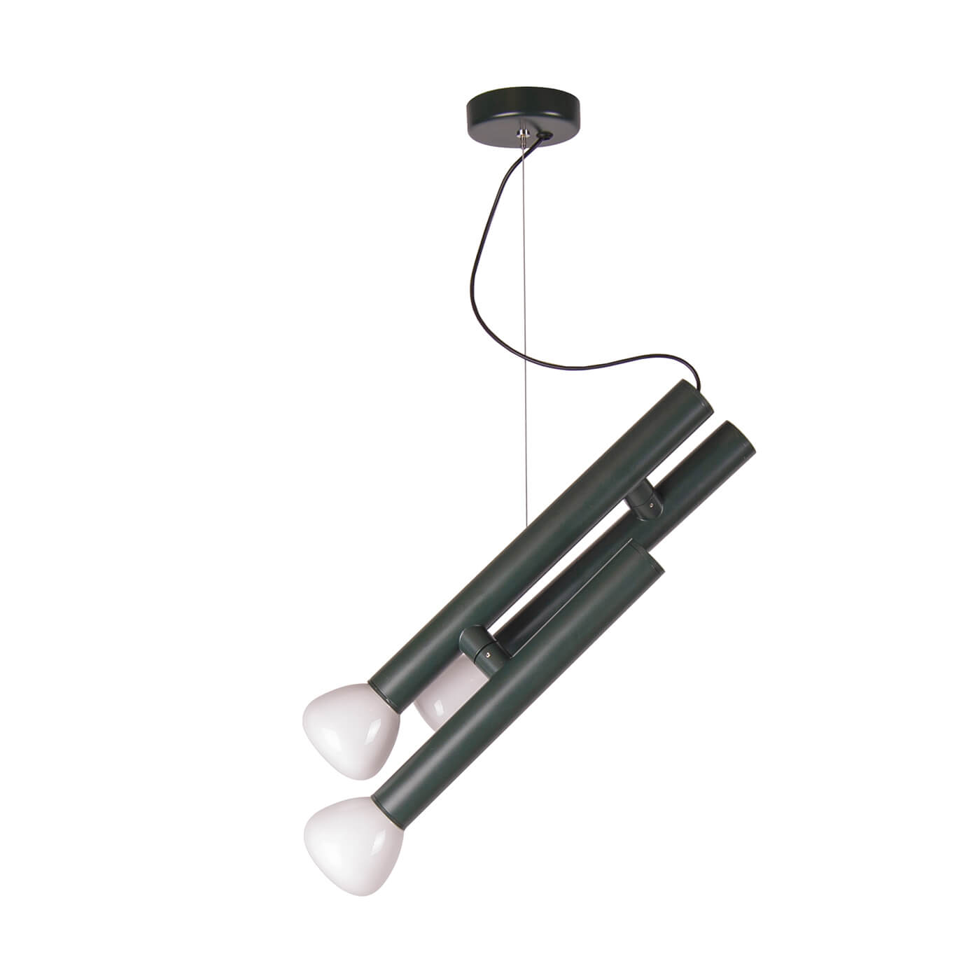 Pendul din metal TILLO S3 verde pentru living sau dining, din metal si sticla, pentru dining