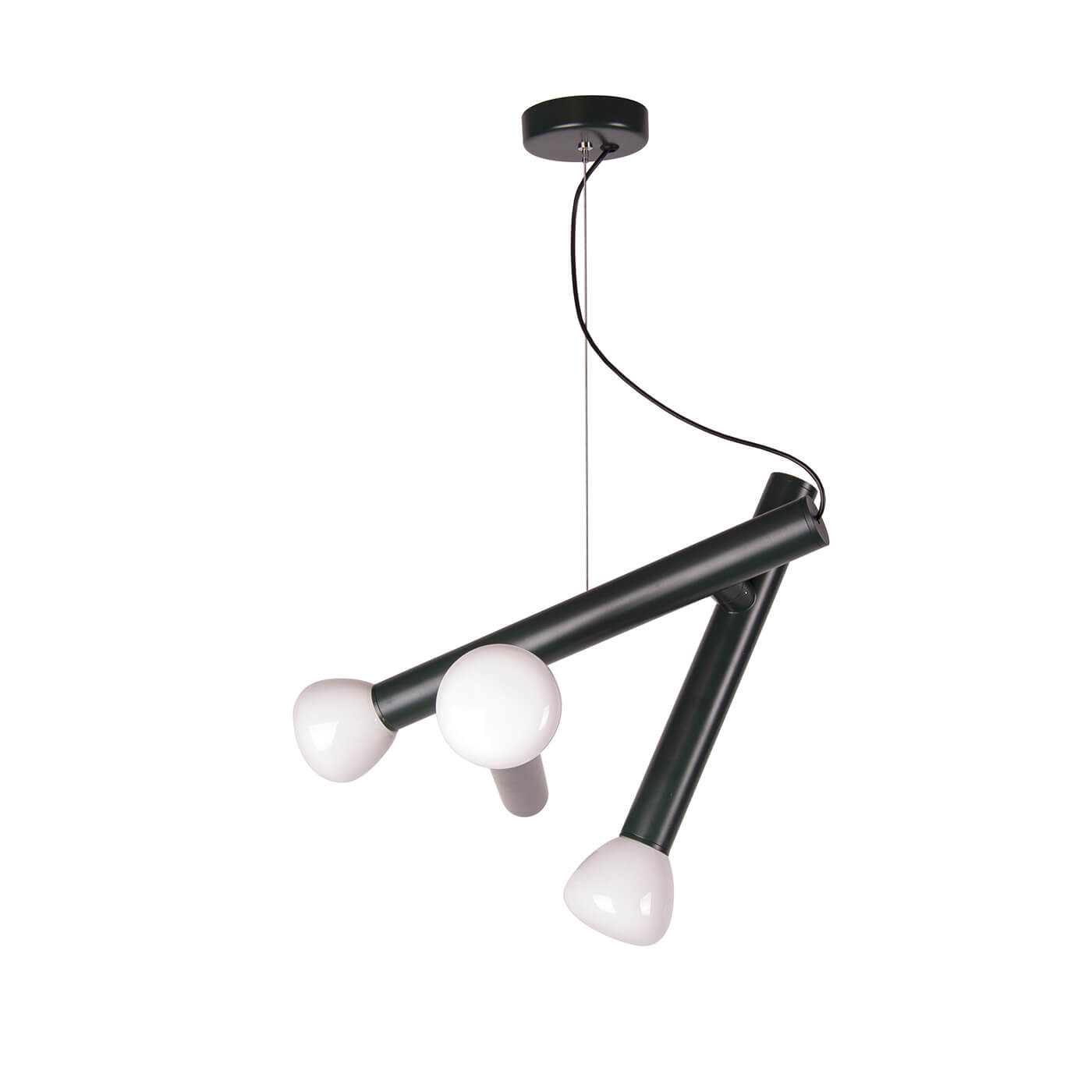 Pendul din metal TILLO S3 verde pentru living sau dining, din metal si sticla, pentru hol