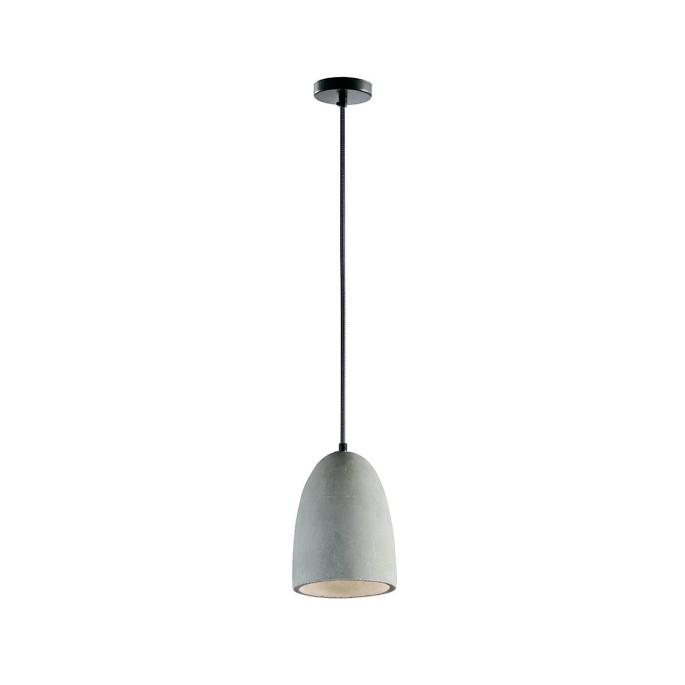 Cauti un pendul gri ANISHA 14 cu abajur din ciment, design modern, pentru living, dining sau dormitor din colectia de lustre si candelabre Domicilio?