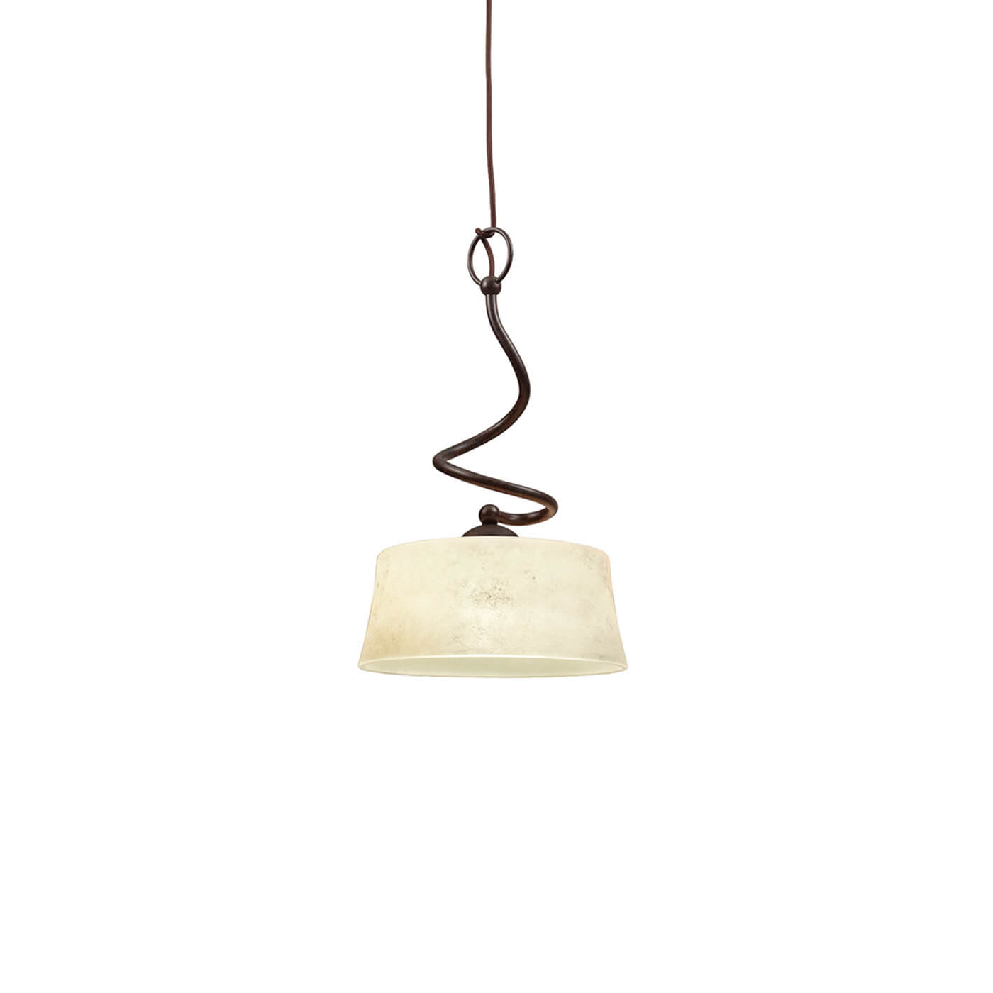 Cauti un pendul maro SIMONA cu abajur de sticla, design modern, elegant, pentru living, dining sau dormitor din colectia de lustre si candelabre Domicilio?