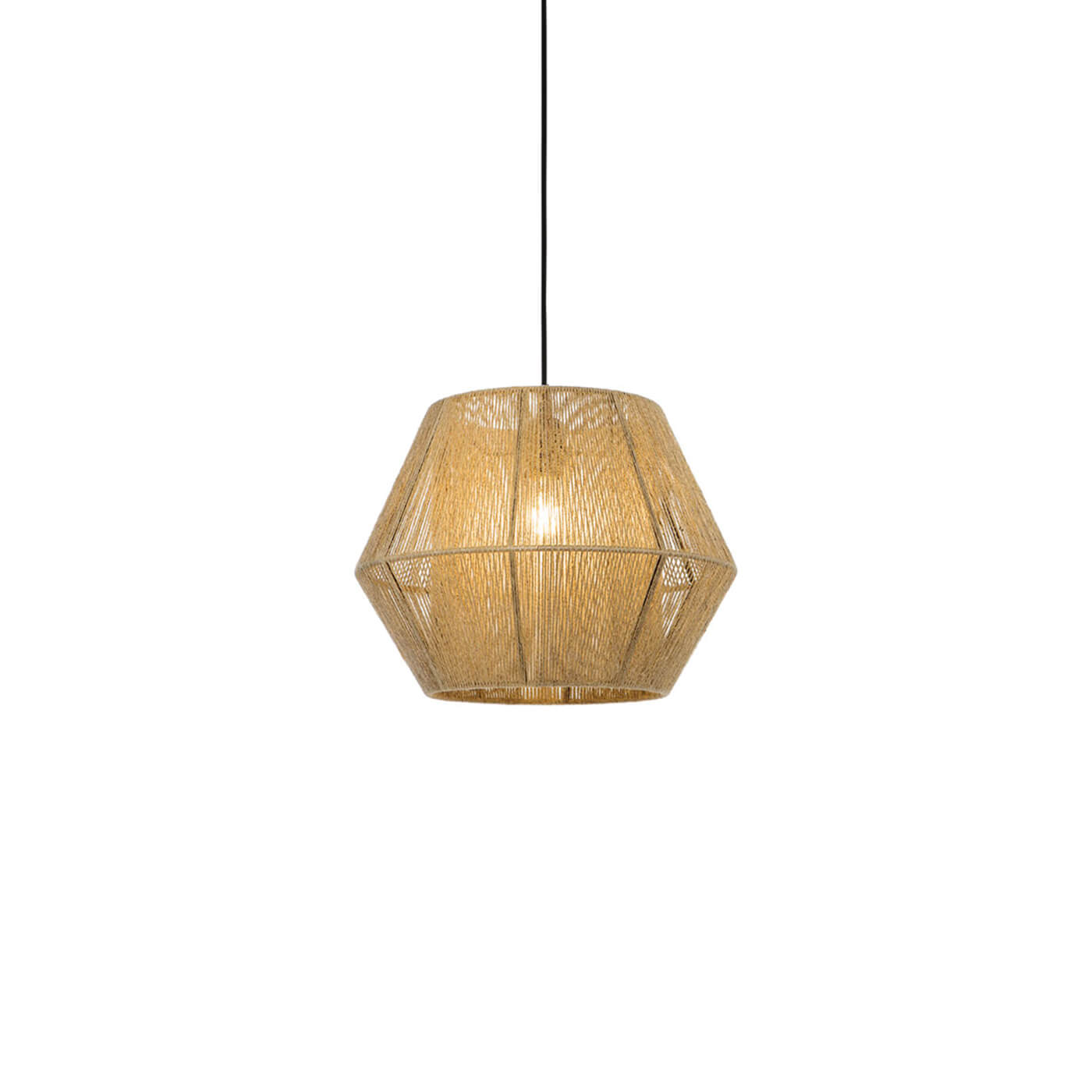 Cauti un pendul ZAIRA cu abajur natur textil, design  modern, pentru living, dining sau dormitor din colectia de lustre si candelabre Domicilio?