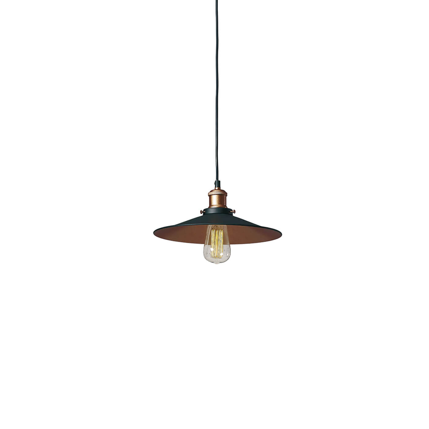 Cauti un pendul negru ADISSON cu interior cuprat, design modern, industrial, pentru living, dining sau dormitor din colectia de lustre si candelabre Domicilio?