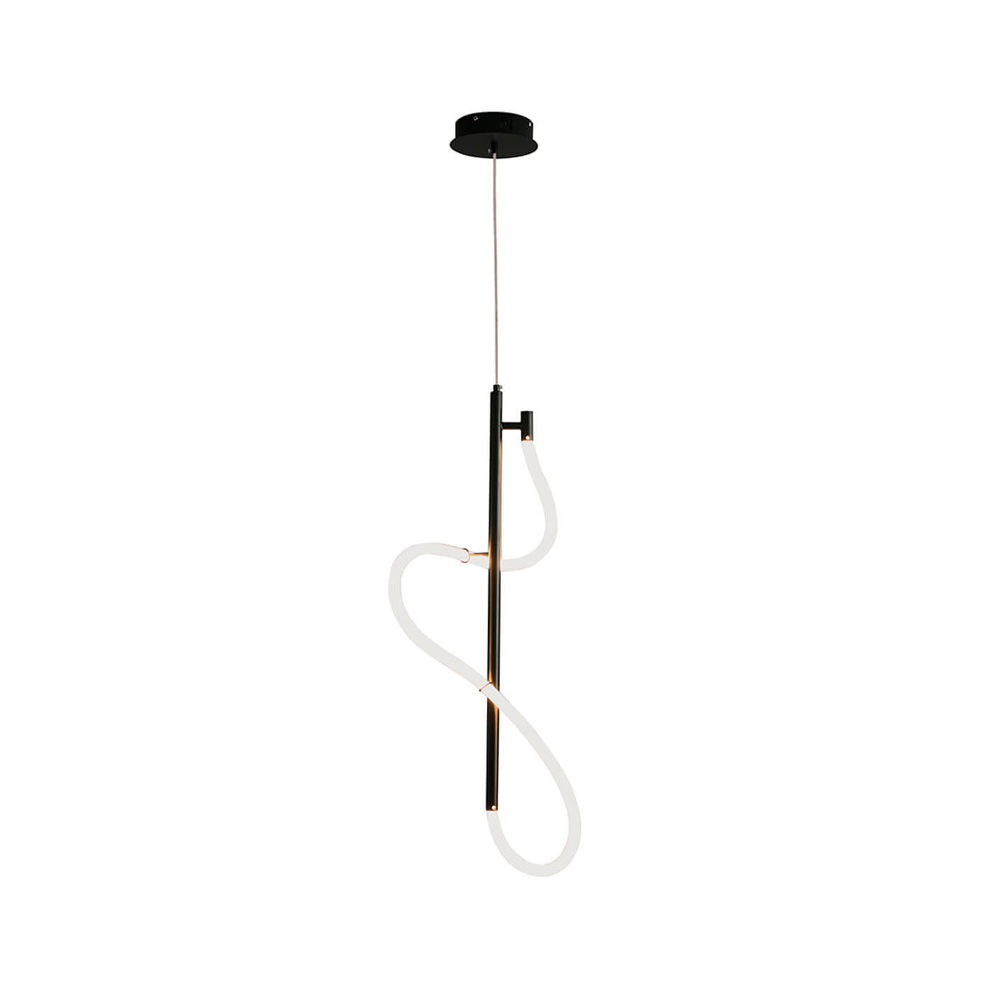 Cauti un pendul negru ANNETE din metal cu LED 30W, design modern, elegant, pentru living, dining sau dormitor din colectia de lustre si candelabre Domicilio?