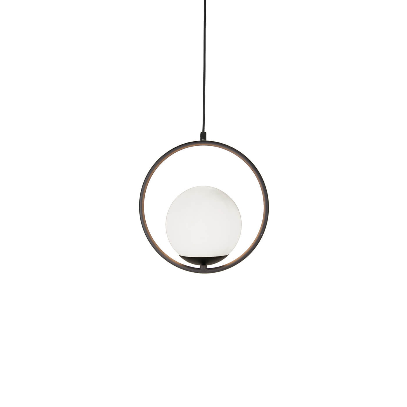 Cauti un pendul negru ANOUK S1C cu glob de sticla, design modern, minimalist, pentru living, dining sau dormitor din colectia de lustre si candelabre Domicilio?