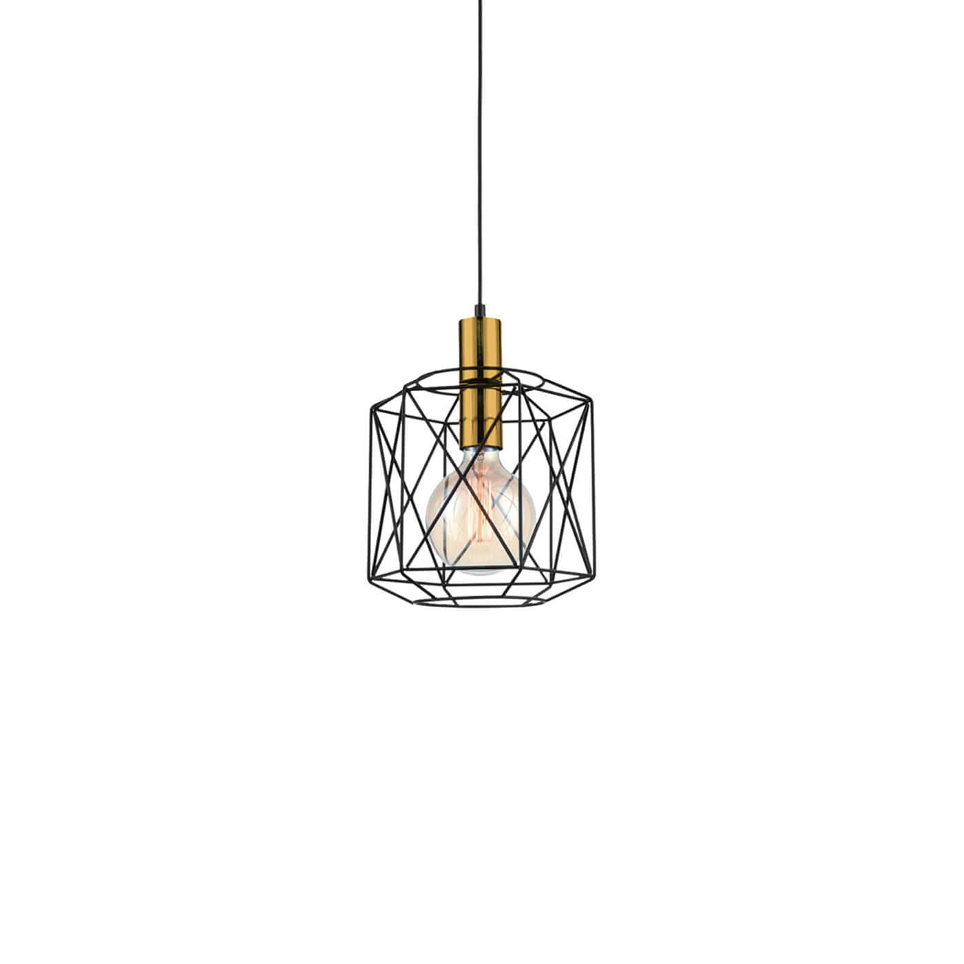 Cauti un pendul negru ARGO S1 din metal, design modern, geometric, pentru living, dining sau dormitor din colectia de lustre si candelabre Domicilio?