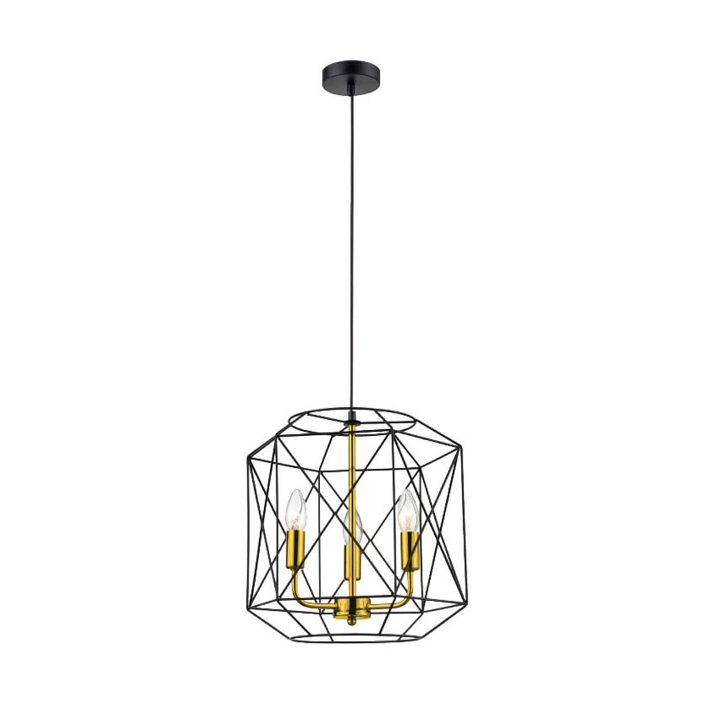 Cauti un pendul negru ARGO S3 din metal, design modern, geometric, pentru living, dining sau dormitor din colectia de lustre si candelabre Domicilio?