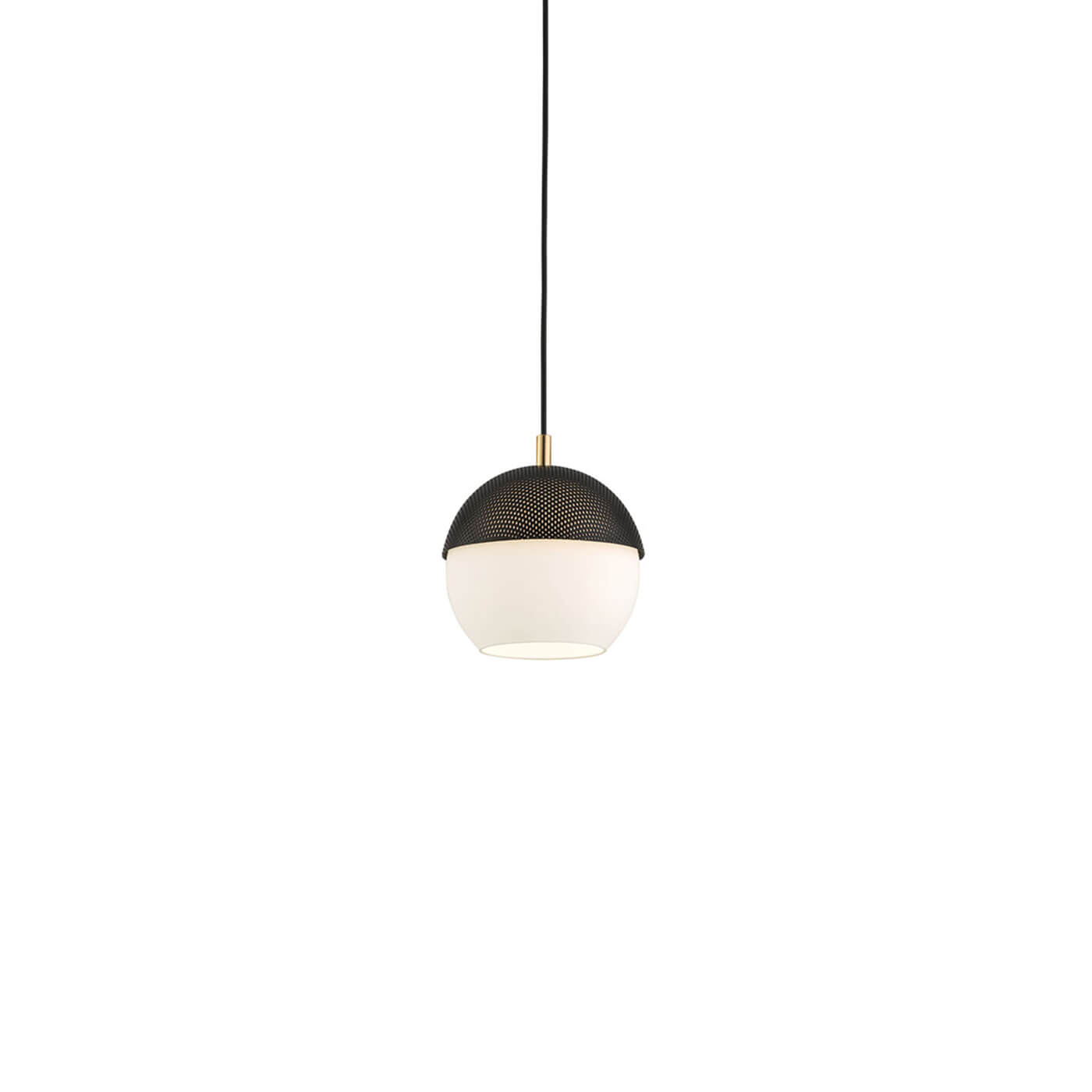 Cauti un pendul negru BRODY cu glob alb de sticla, design modern, pentru living, dining sau dormitor din colectia de lustre si candelabre Domicilio?
