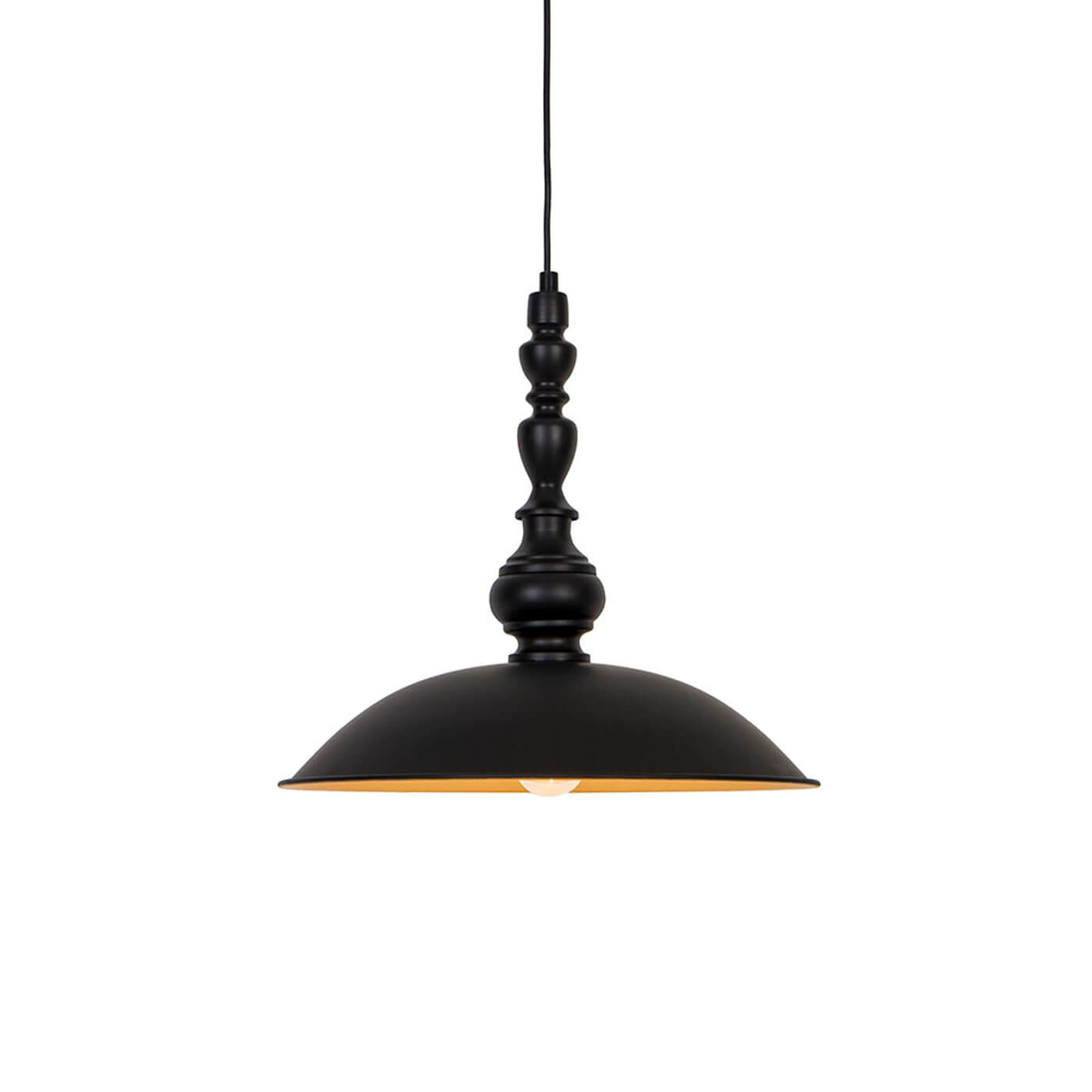 Cauti un pendul negru COLIN 40 din metal, design modern, pentru living, dining sau dormitor din colectia de lustre si candelabre Domicilio?