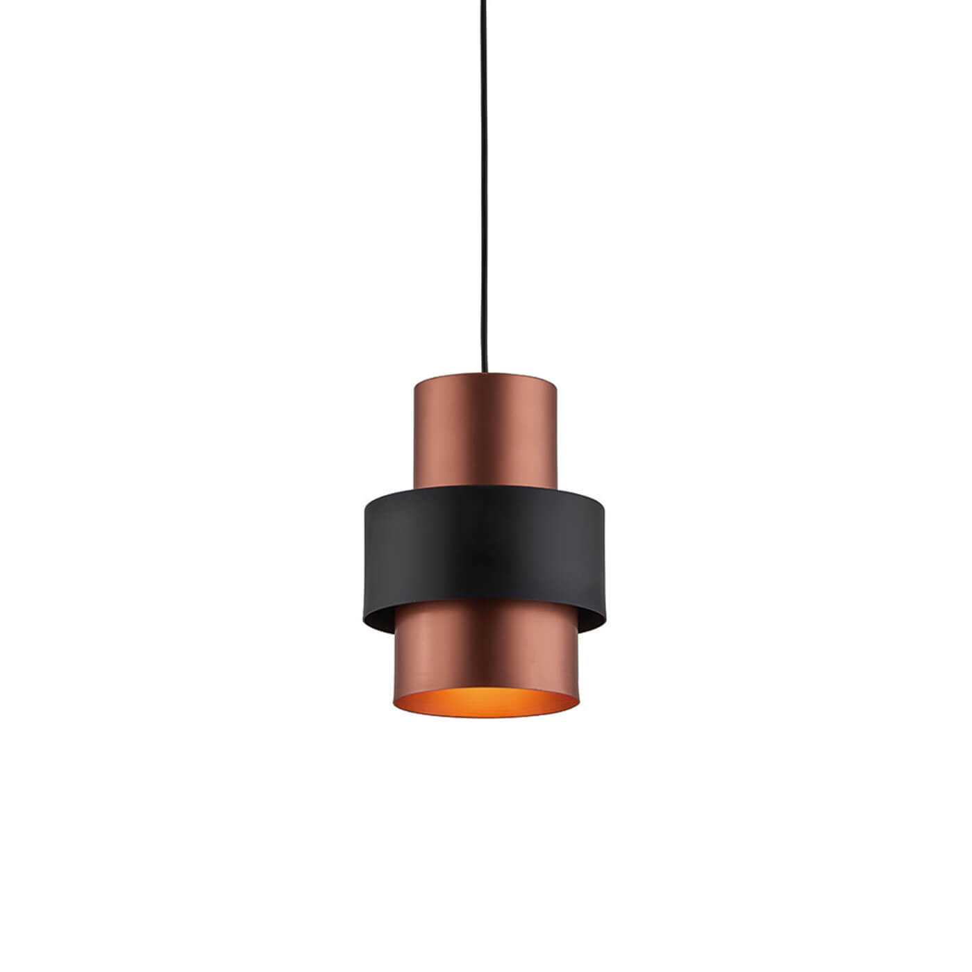 Cauti un pendul negru DARLING rotund din metal si lemn, design modern, pentru living, dining sau dormitor din colectia de lustre si candelabre Domicilio?