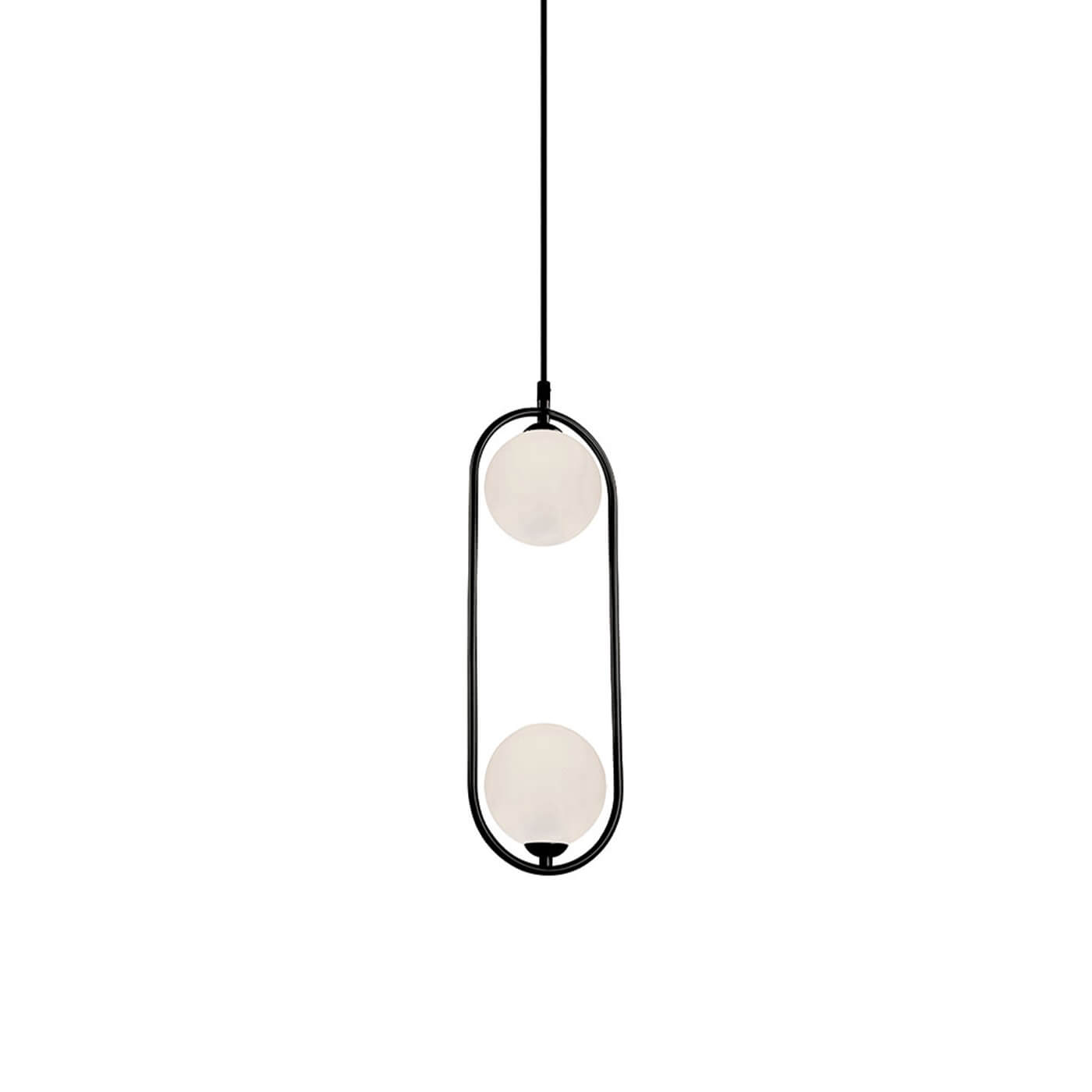 Cauti un pendul negru FANCY din metal si cu globuri de sticla, design modern, pentru living, dining sau dormitor din colectia de lustre si candelabre Domicilio?