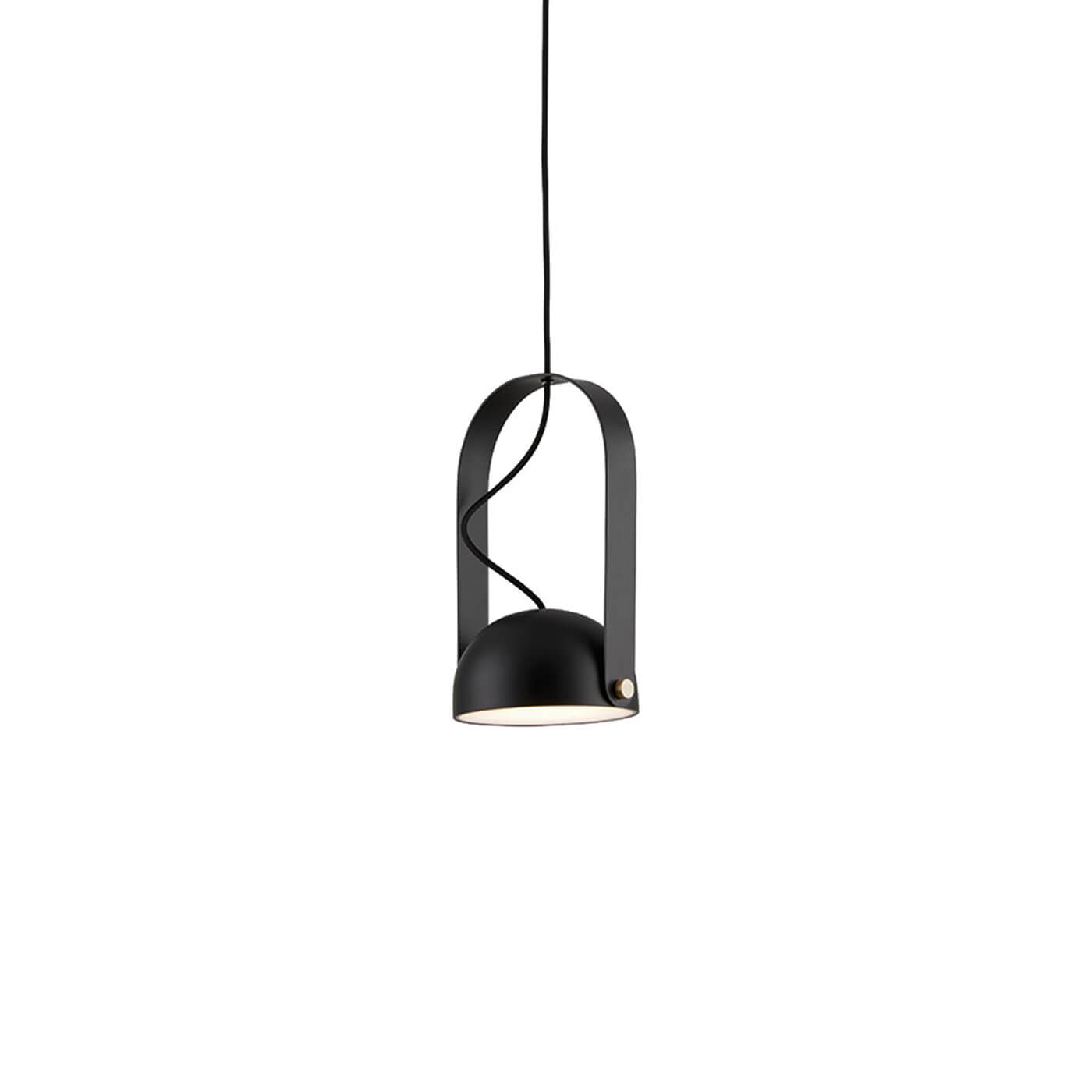 Cauti un pendul negru HEMI cu LED 6W, design modern, elegant, pentru living, dining sau dormitor din colectia de lustre si candelabre Domicilio?