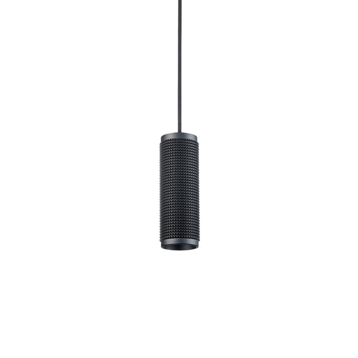 Pendul minimalist negru KNURL din metal 1x35W GU10