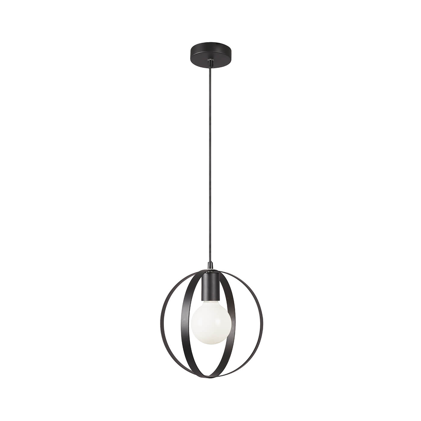 Cauti un pendul negru MALOU din metal, design minimalist, modern, pentru living, dining sau dormitor din colectia de lustre si candelabre Domicilio?