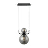 pendul negru MIRA cu globuri de sticla, design elegant, modern, pentru living, dining sau dormitor din colectia de lustre si candelabre Domicilio