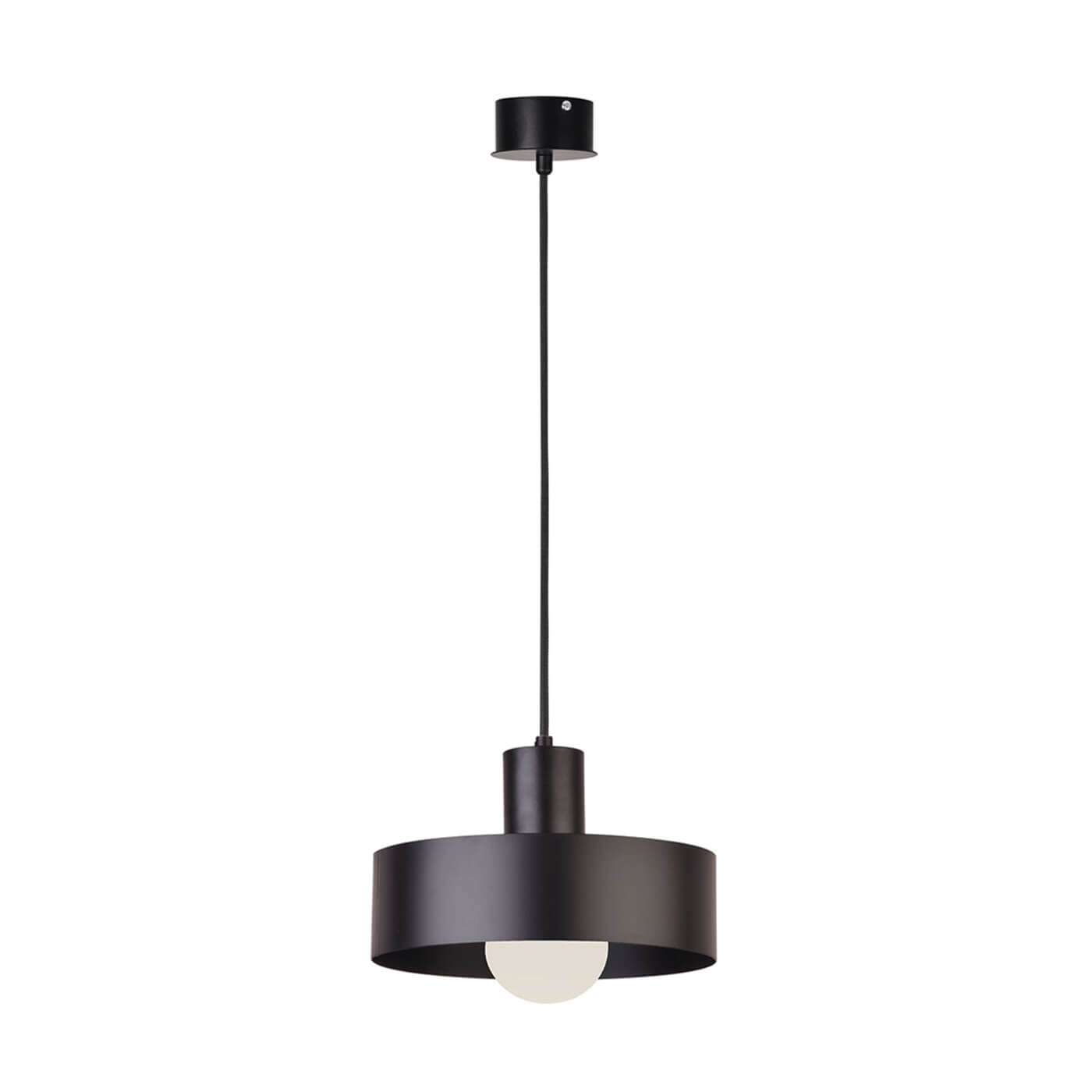 pendul negru NORTON S1 din metal, design elegant, modern, pentru living, dining sau dormitor din colectia de lustre si candelabre Domicilio