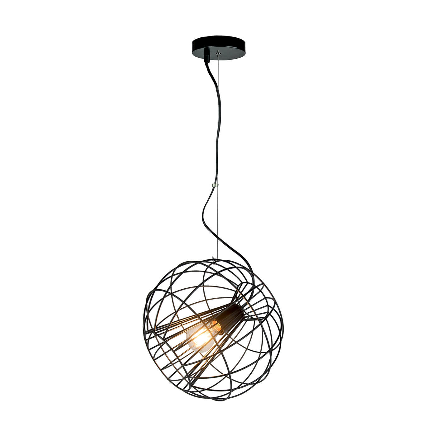 Cauti un pendul negru POP din metal, design elegant, modern, pentru living, dining sau dormitor din colectia de lustre si candelabre Domicilio?