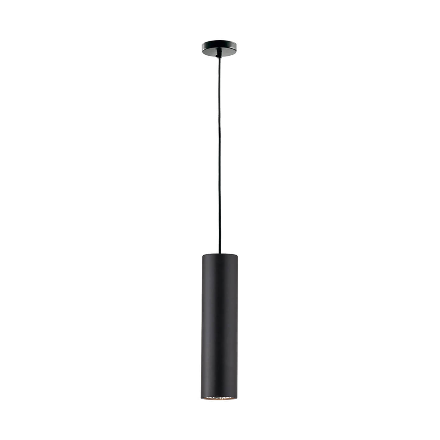 Cauti un pendul negru TUBE cu bec E27, design modern, minimalist, pentru living, dining sau dormitor din colectia de lustre si candelabre Domicilio?