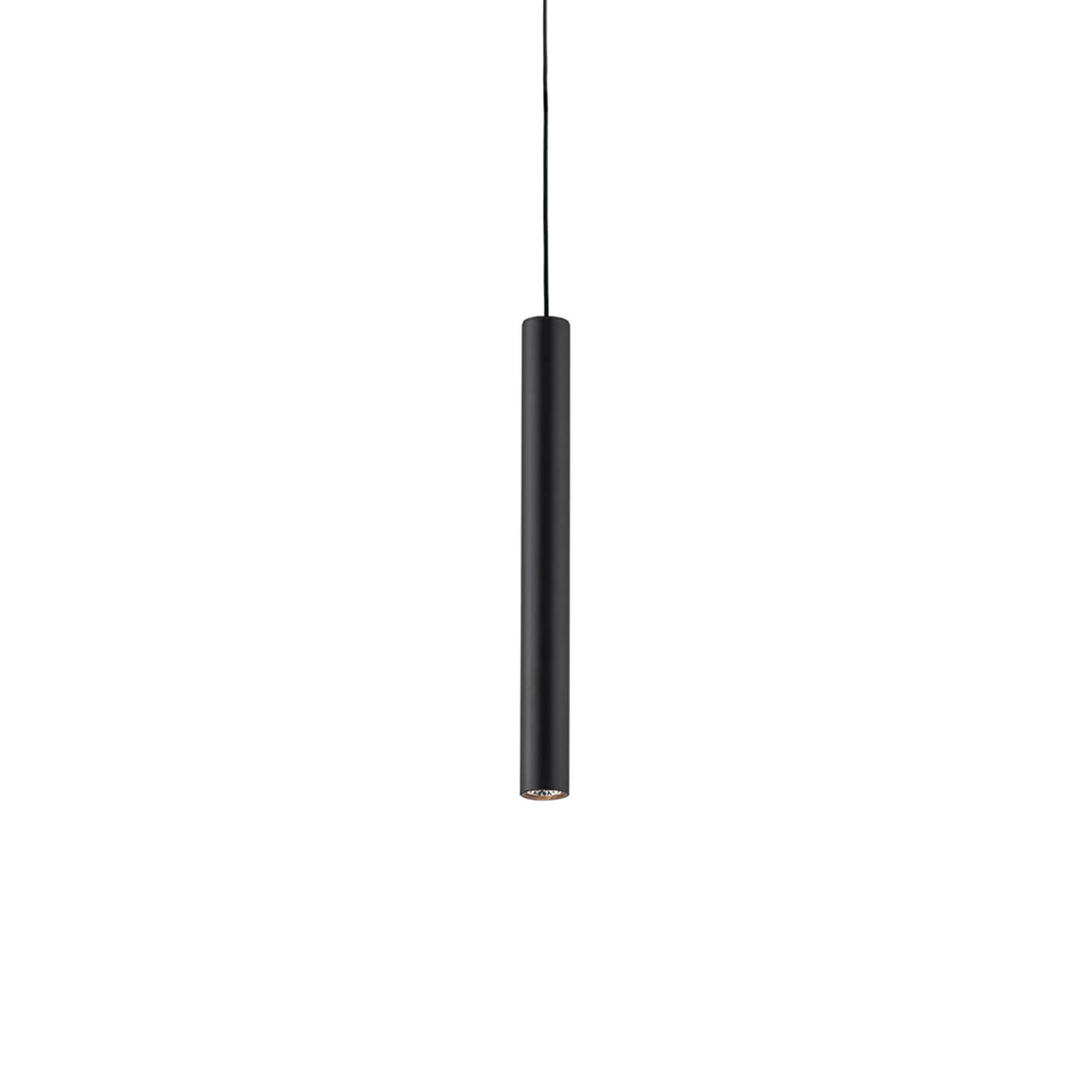 Cauti un pendul negru TUBE cu bec GU10, design modern, minimalist, pentru living, dining sau dormitor din colectia de lustre si candelabre Domicilio?