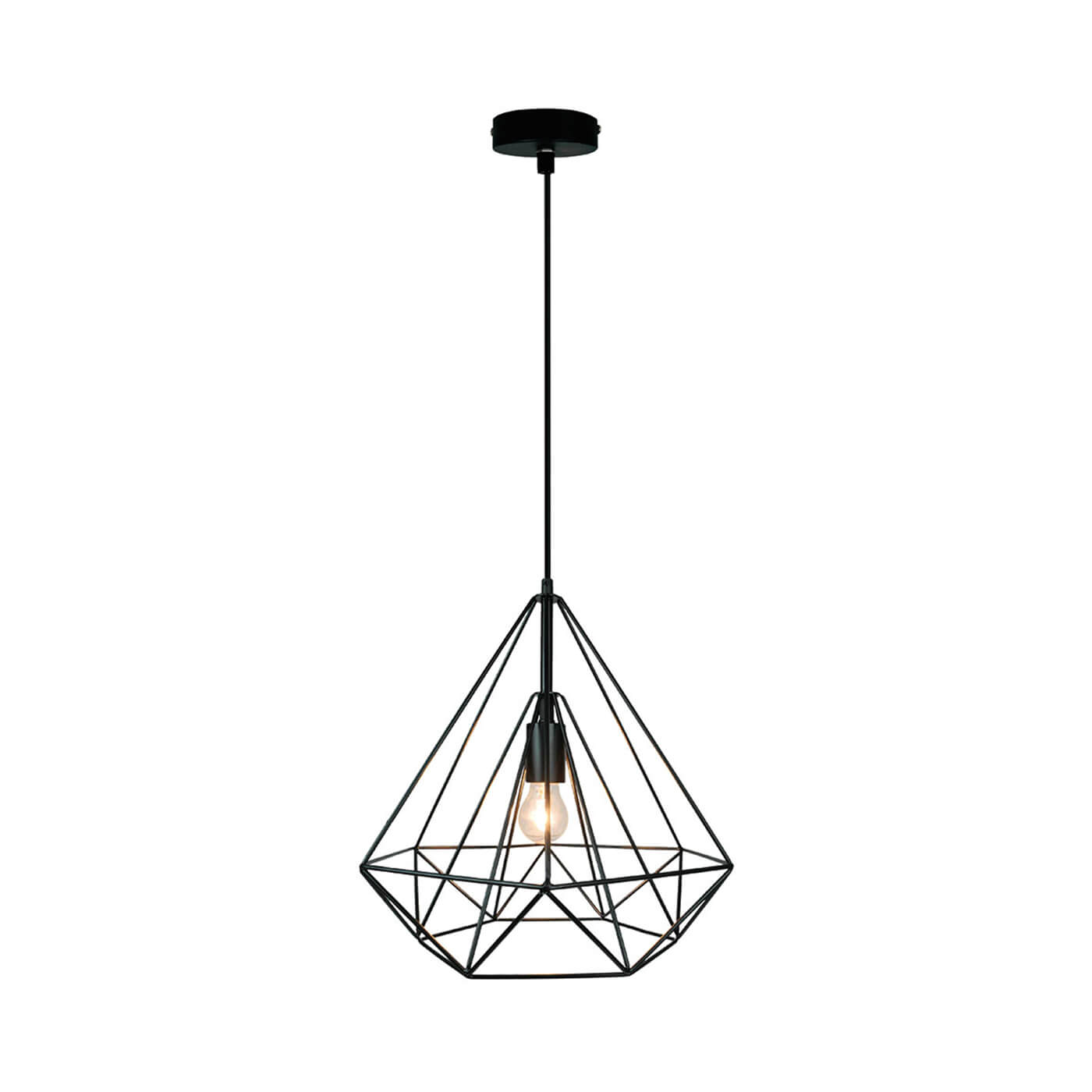 Cauti un pendul negru UNICA din metal, design elegant, minimalist, pentru living, dining sau dormitor din colectia de lustre si candelabre Domicilio?