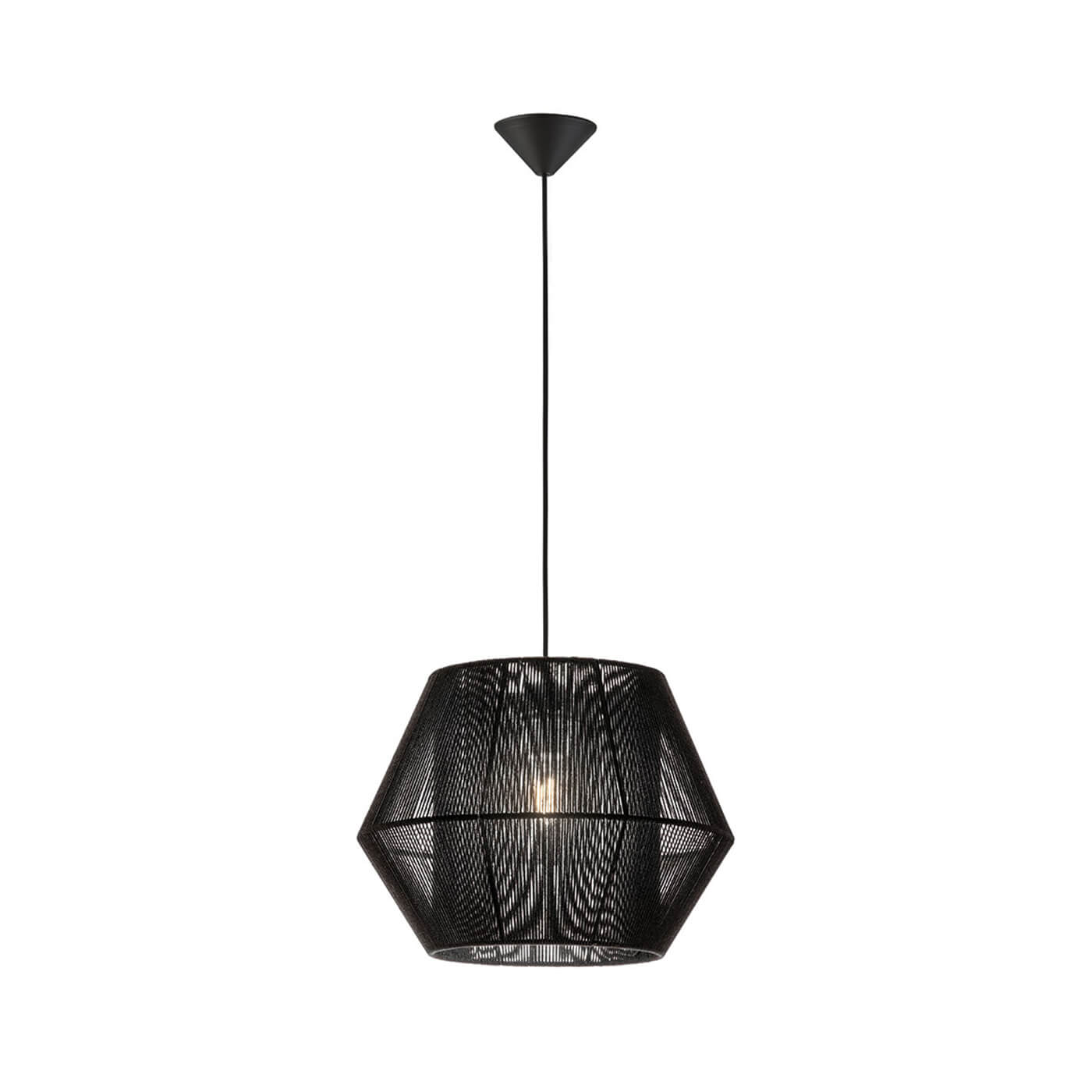 Cauti un pendul ZAIRA cu abajur negru textil, design  modern, pentru living, dining sau dormitor din colectia de lustre si candelabre Domicilio?