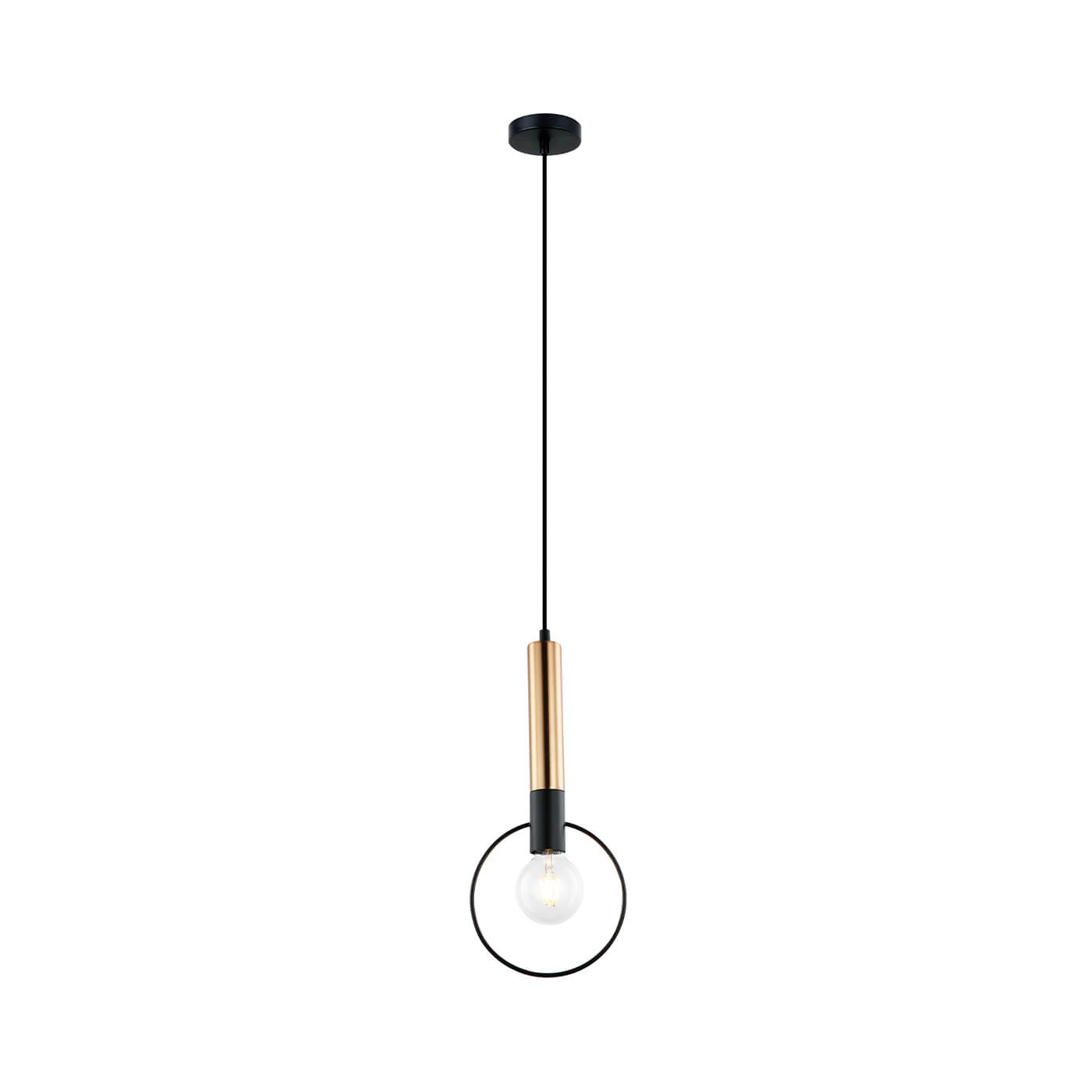 Cauti un pendul negru-auriu STAR S1 din metal, design elegant, modern, pentru living, dining sau dormitor din colectia de lustre si candelabre Domicilio?