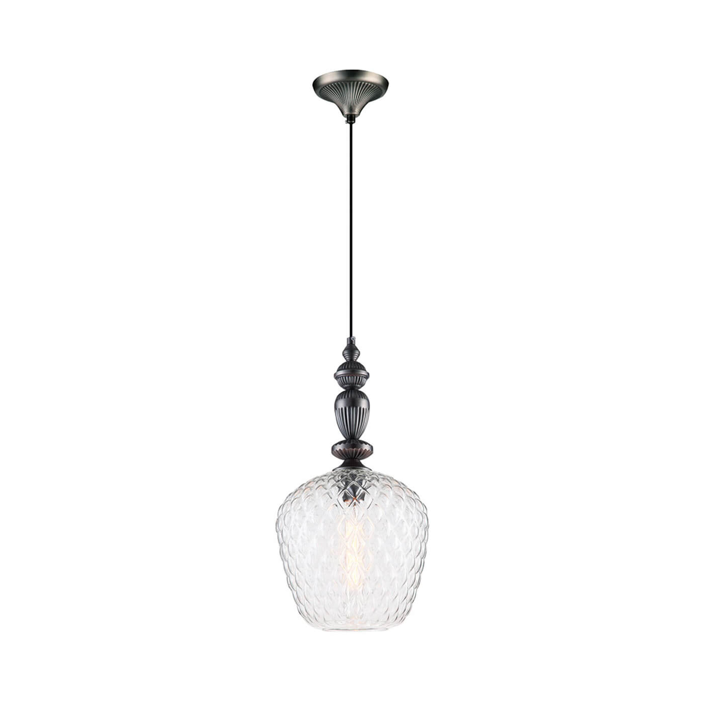 Cauti un pendul transparent SALEM din sticla, design modern, elegant, pentru living, dining sau dormitor din colectia de lustre si candelabre Domicilio?