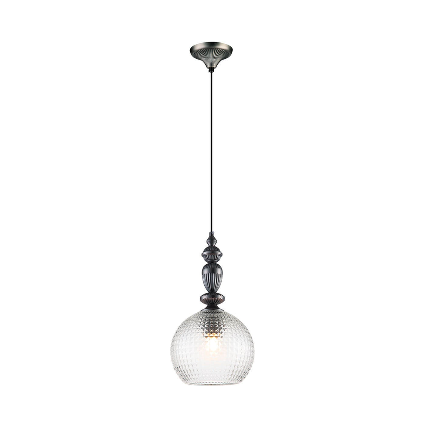 Cauti un pendul transparent TALISA S1 din sticla, design elegant, modern, pentru living, dining sau dormitor din colectia de lustre si candelabre Domicilio?