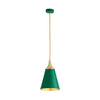 pendul verde MENTA S1 din metal, design minimalist, modern, pentru living, dining sau dormitor din colectia de lustre si candelabre Domicilio