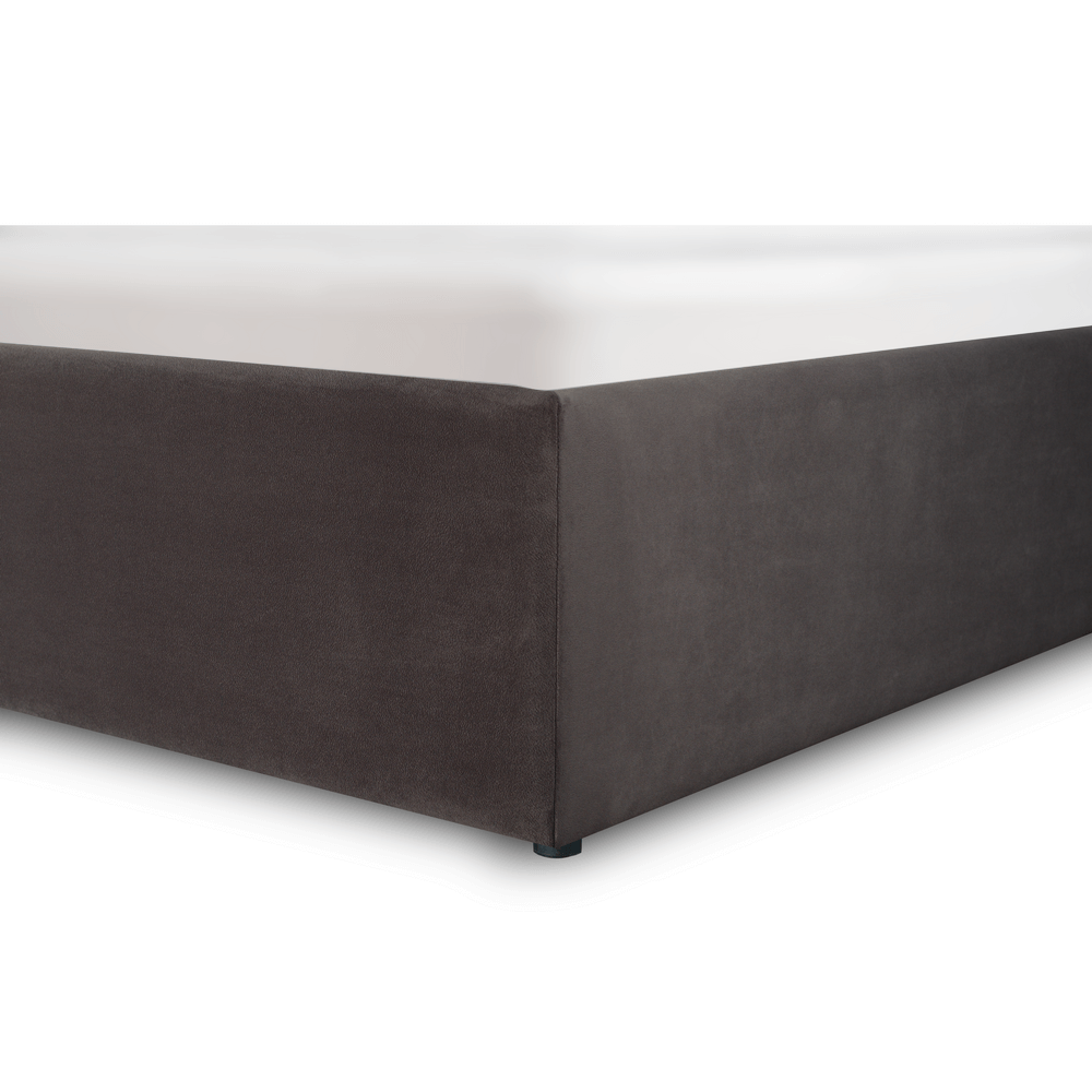 Pat tapitat PISA gri inchis cu somiera fixa