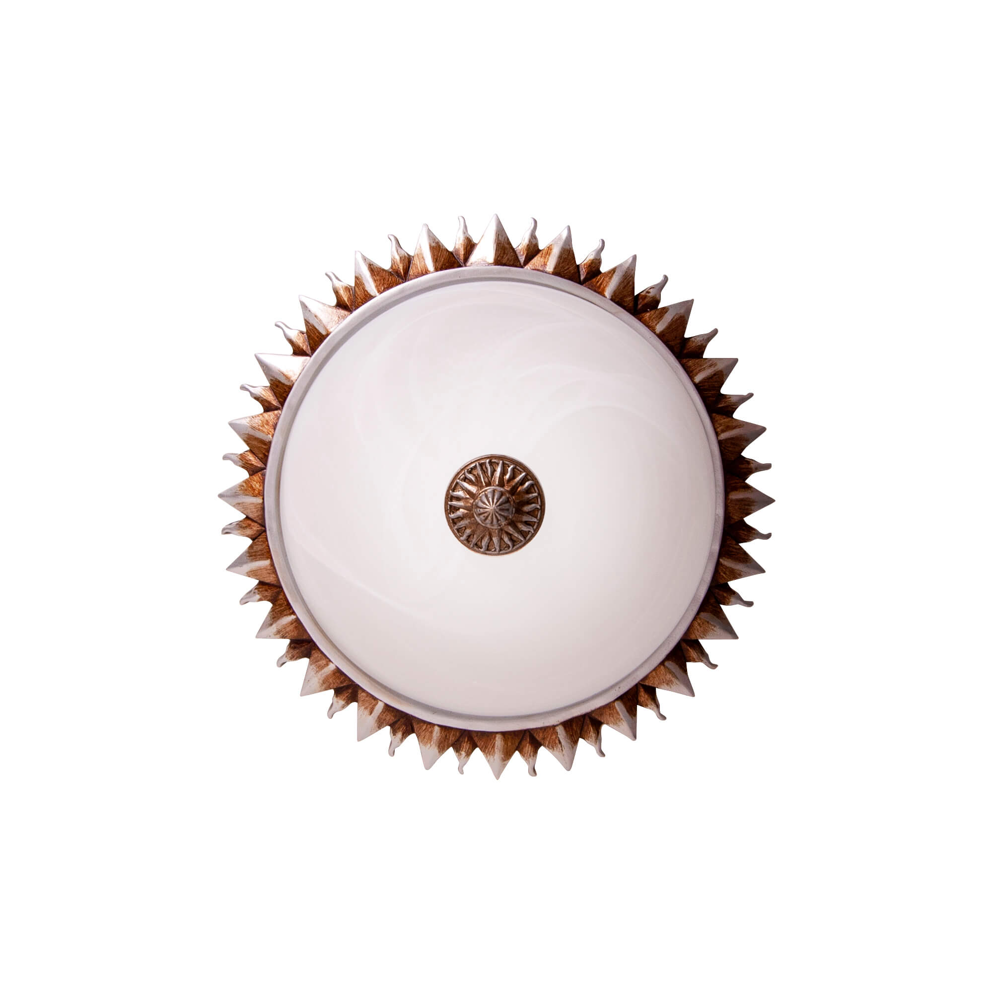 Oferta Domicilio Bucuresti Plafoniera SUNFLOWER C2, design modern, auriu, alb, din metal si plastic