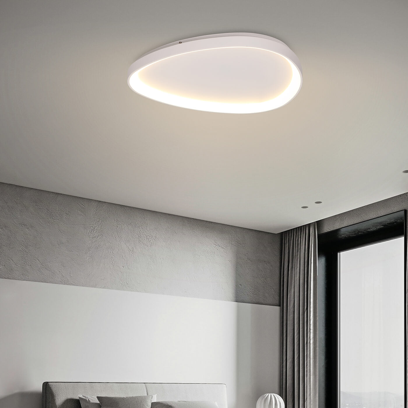 Plafoniera alba ELERI CL cu LED pentru living sau dining