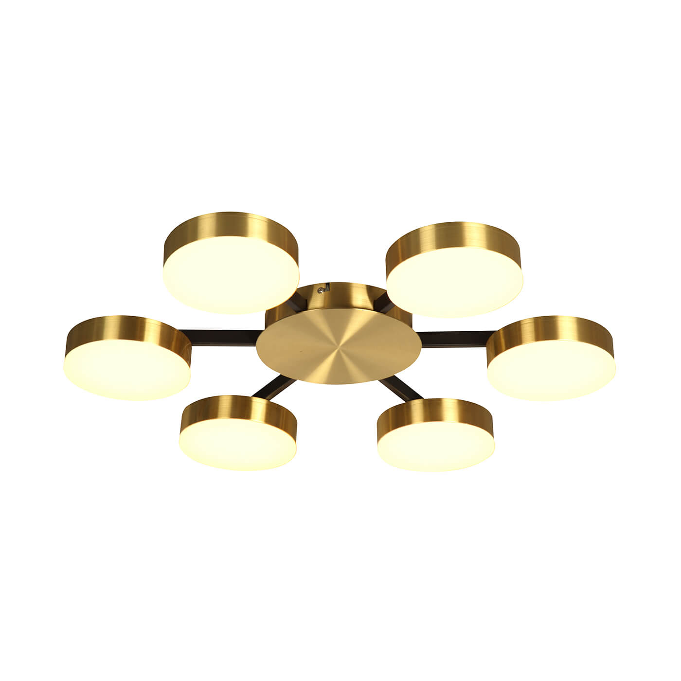 Cauti o plafoniera aurie ALYX C6 cu LED, design modern, elegant - Corp de iluminat pentru living sau dining din colectia de lustre si lampi suspendate DOMICILIO?