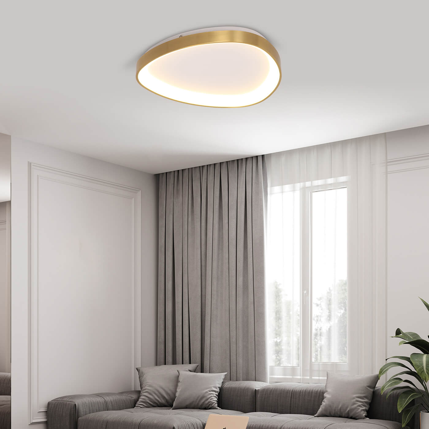 Cauti o plafoniera aurie ELERI CS cu LED, design modern, minimalist - Corp de iluminat pentru living sau dining din colectia de lustre si lampi suspendate DOMICILIO?