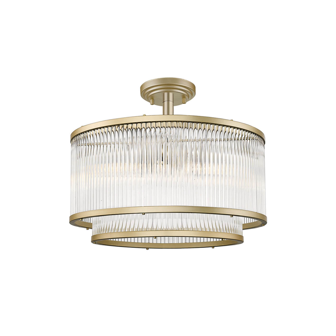 Cauti o plafoniera aurie KAROLINA din sticla, design elegant - Corp de iluminat pentru din colectia DOMICILIO?