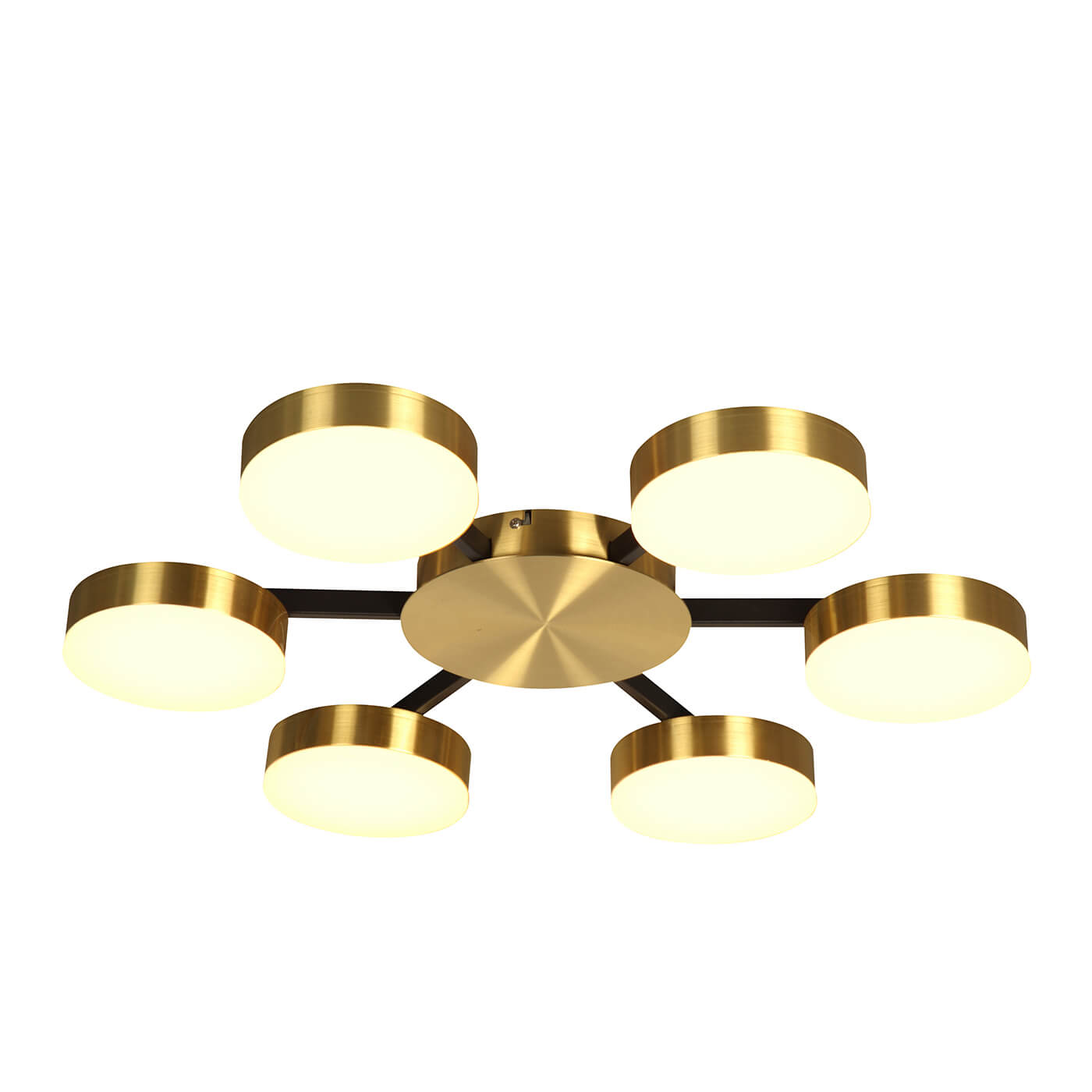 Magazin Domicilio Plafoniera aurie cu LED 60W FLOWER C4, birou, dormitor, atelier sau camera conferinte