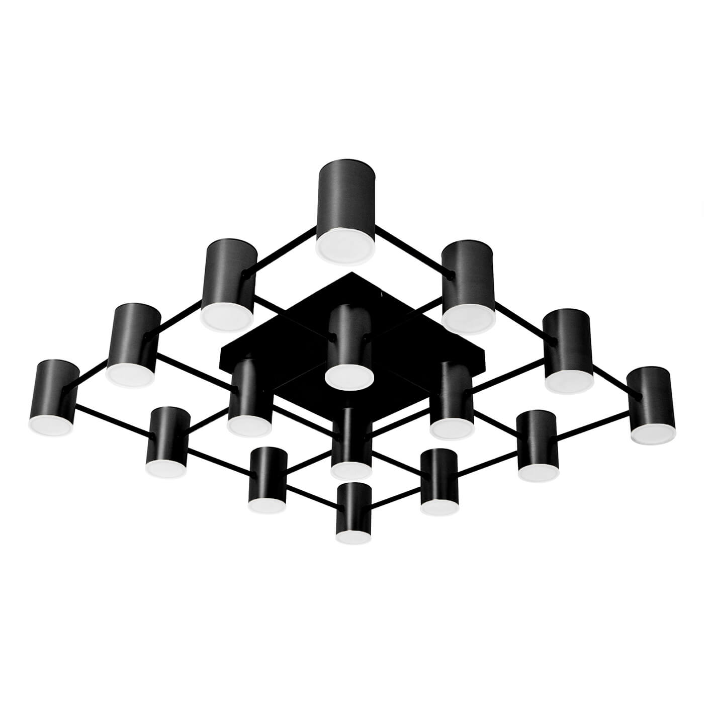 Plafoniera BOUGIE C2 neagra, pentru spatii mari, design modern